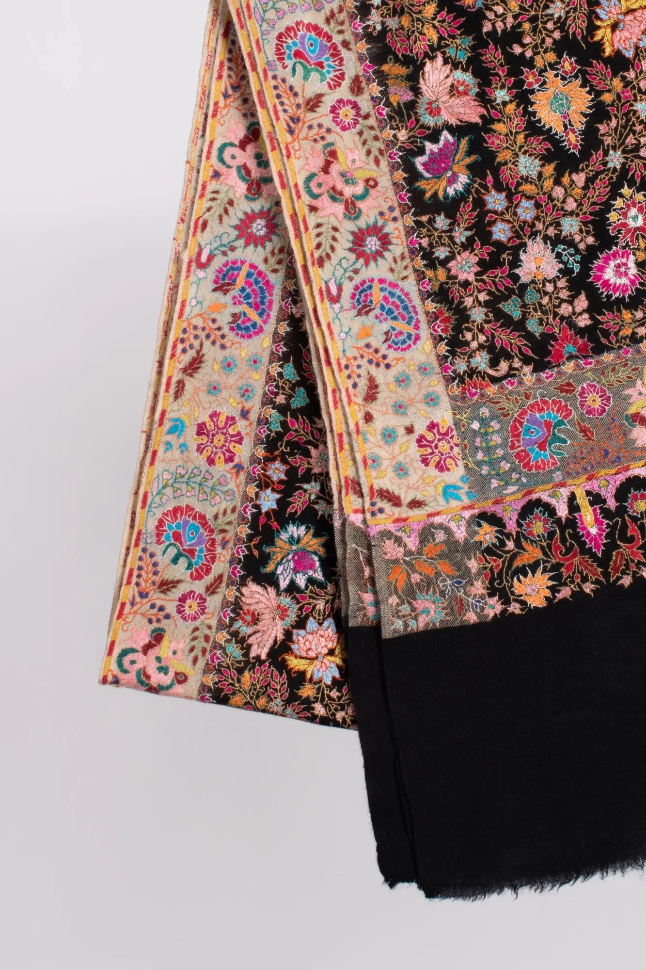 Artisan Ikat Hand Embroidered Jamavar Pashmina - SOUTHEND Shahkaar