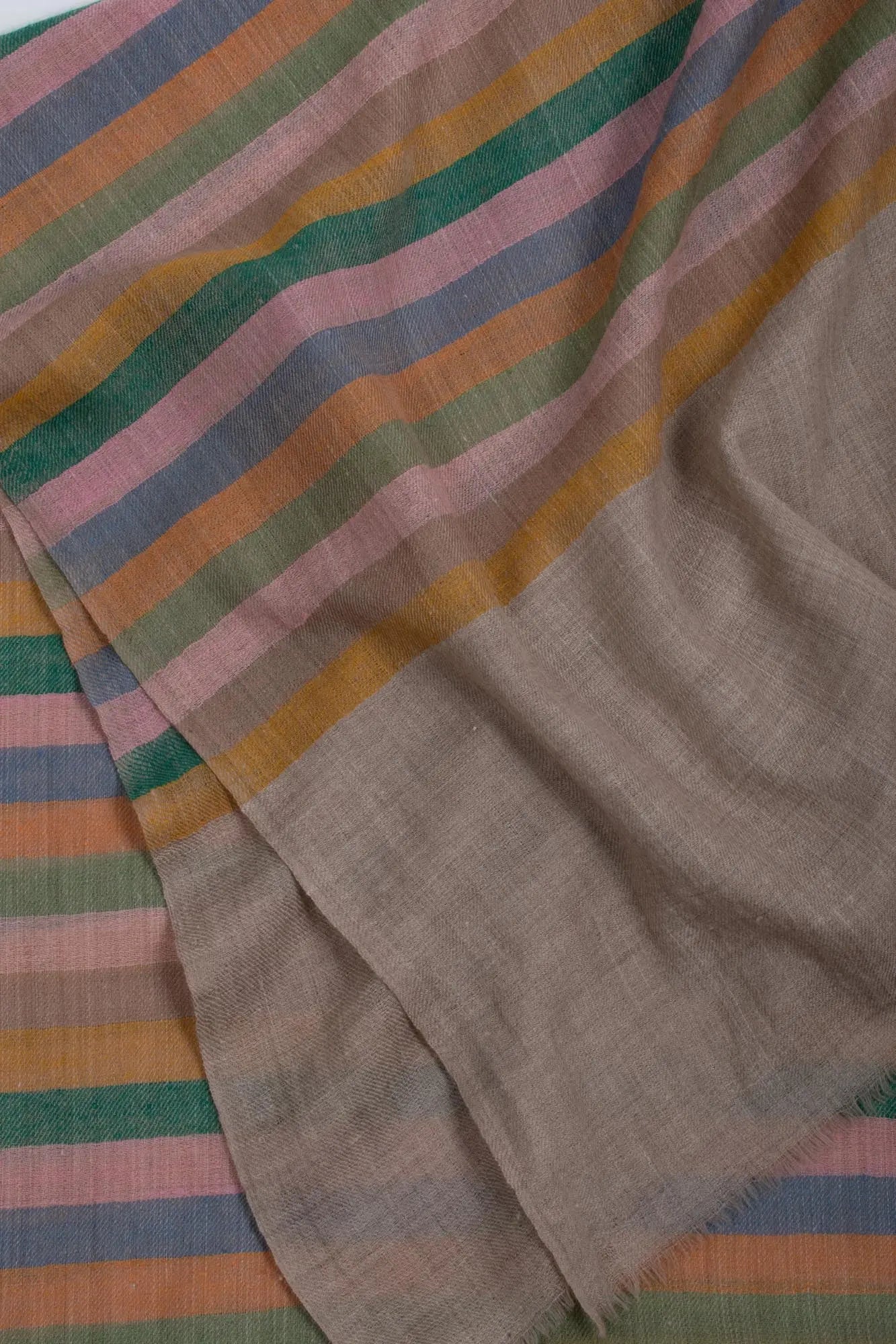 Artisan Made Striped Cashmere Wrap - NEWHAVEN Shahkaar