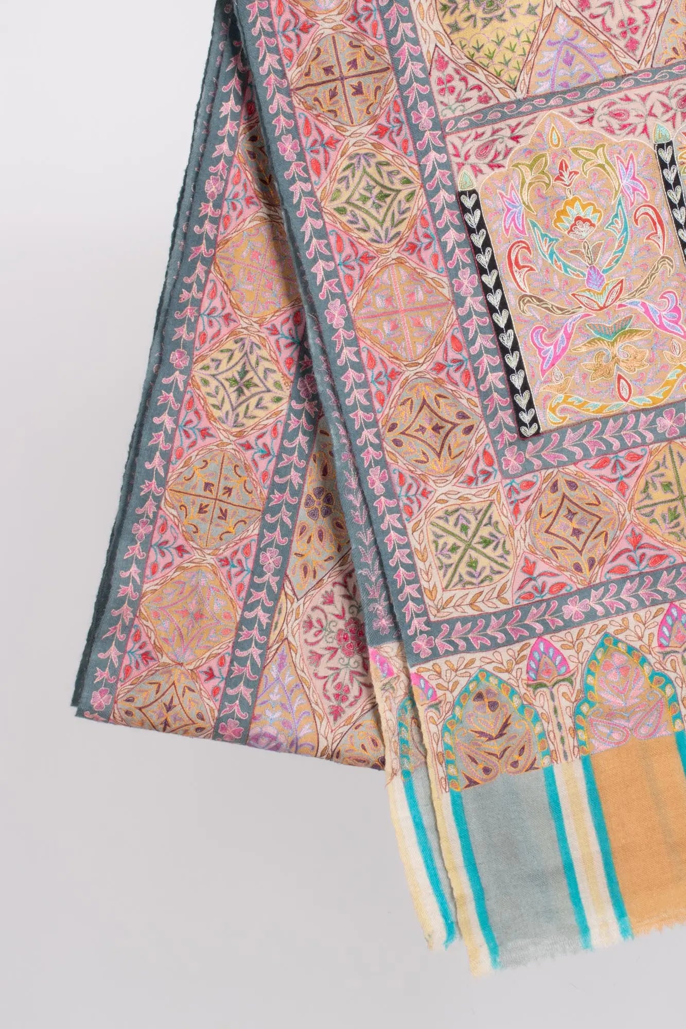 Authentic Pashmina Kalamkari Shawl - RAJGIR Shahkaar