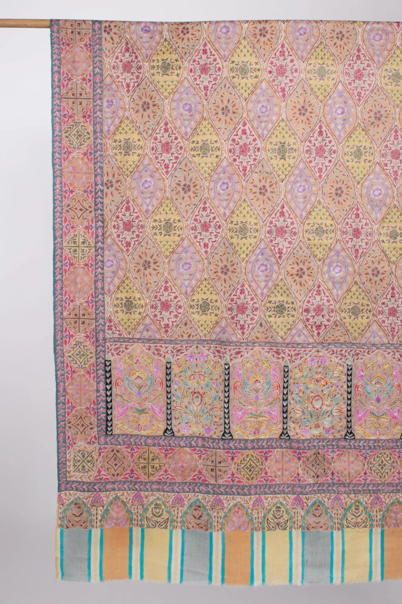 Authentic Pashmina Kalamkari Shawl - RAJGIR Shahkaar
