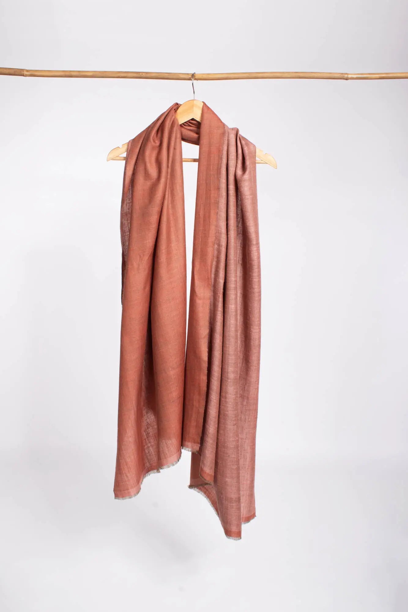 Baby Pink and Peach Dorukha Handmade Pashmina - PHENIX Shahkaar