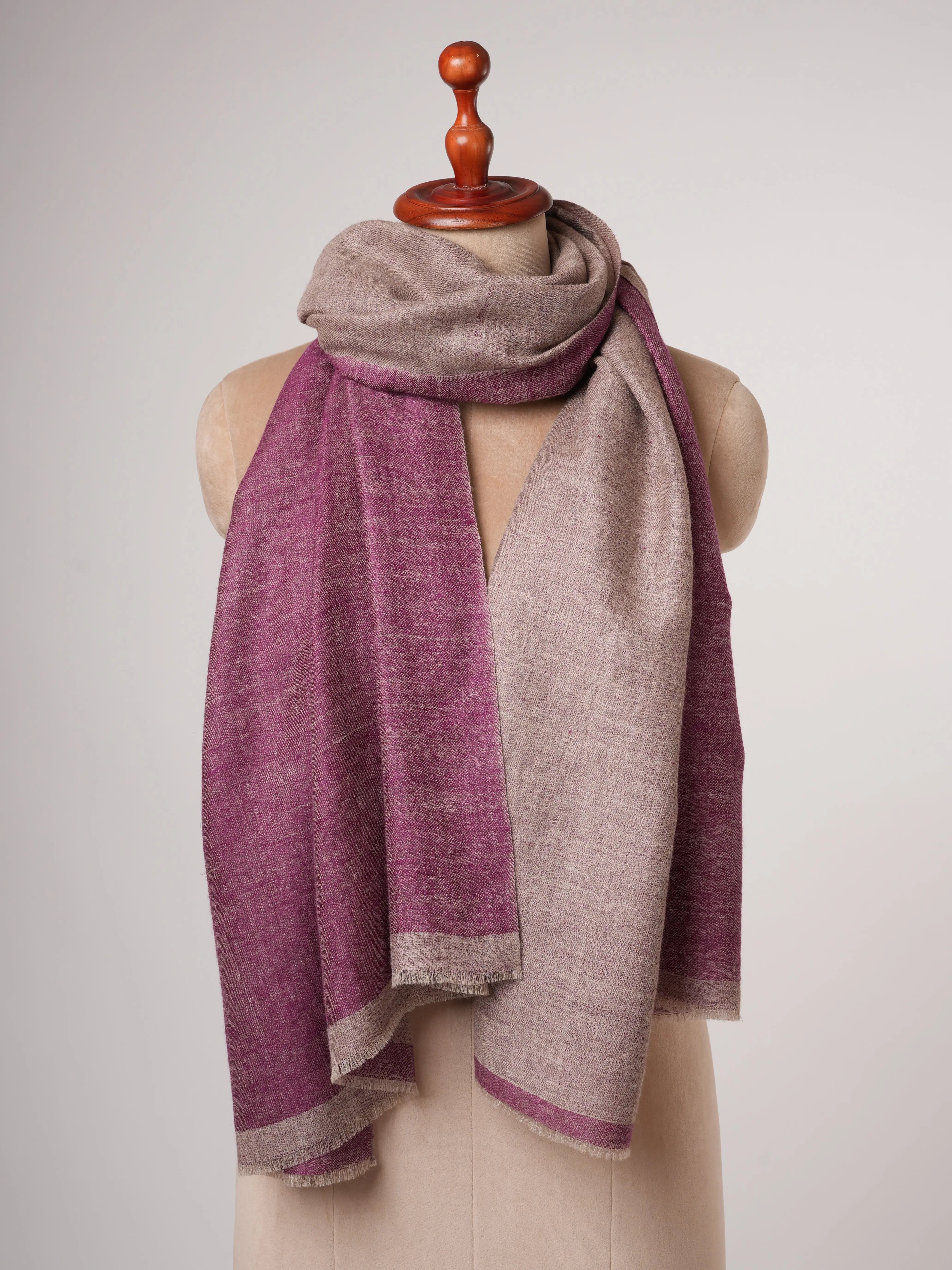 Baby Soft Cashmere Stole in Shade Color – Lightweight & Luxurious Shahkaar