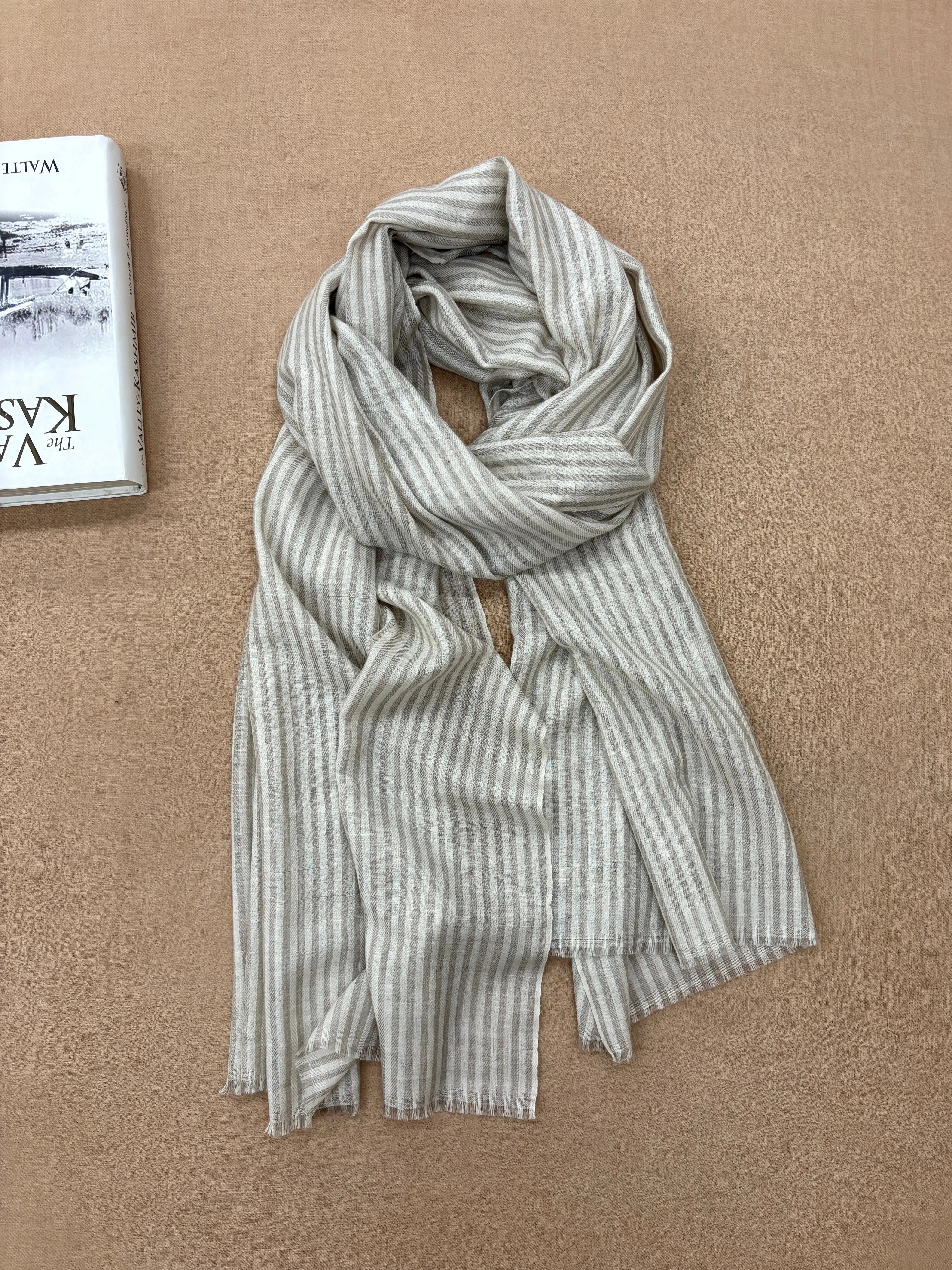 Beige Ivory Classic Cashmere Wrap Shahkaar