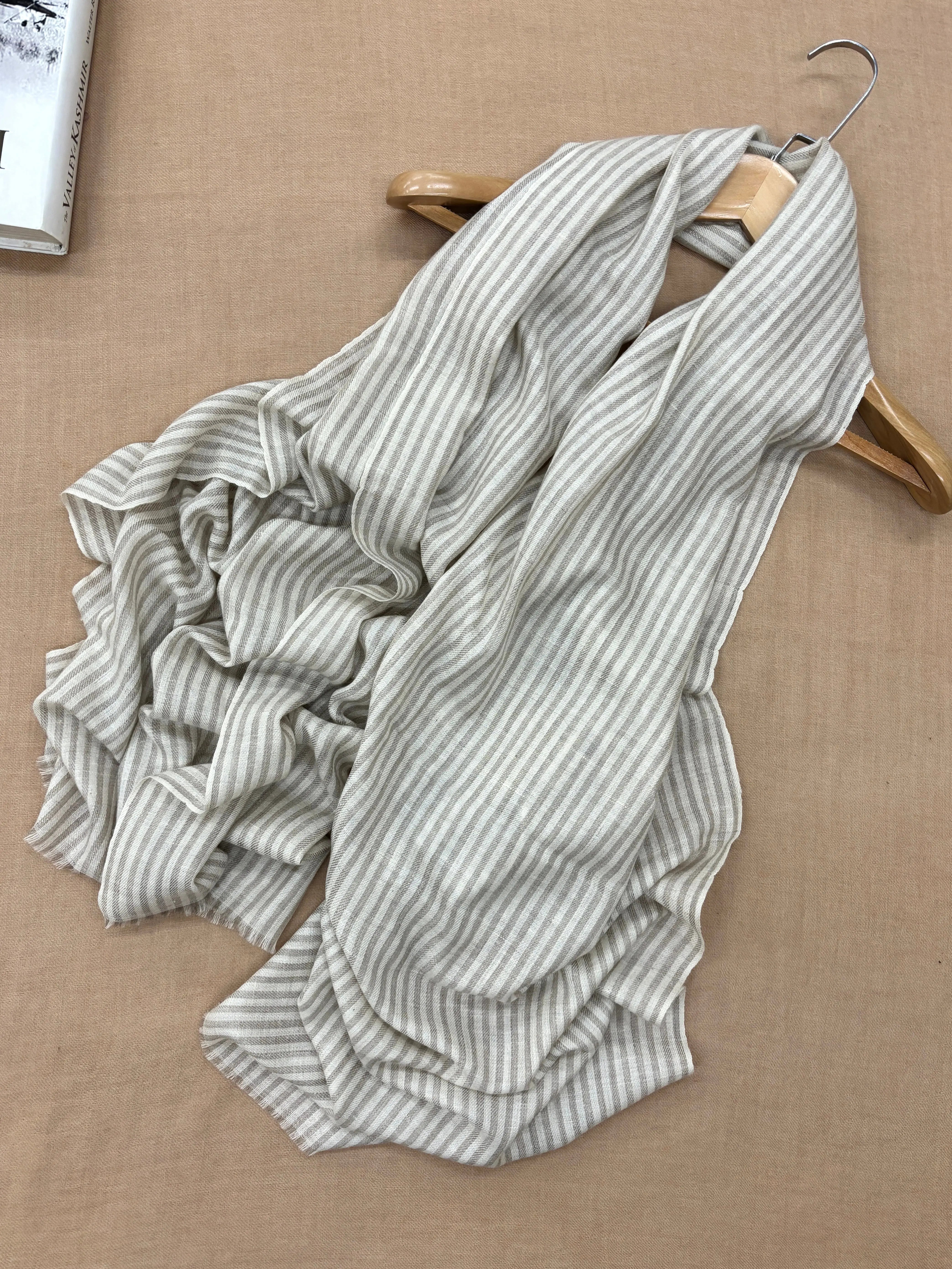 Beige Ivory Classic Cashmere Wrap Shahkaar