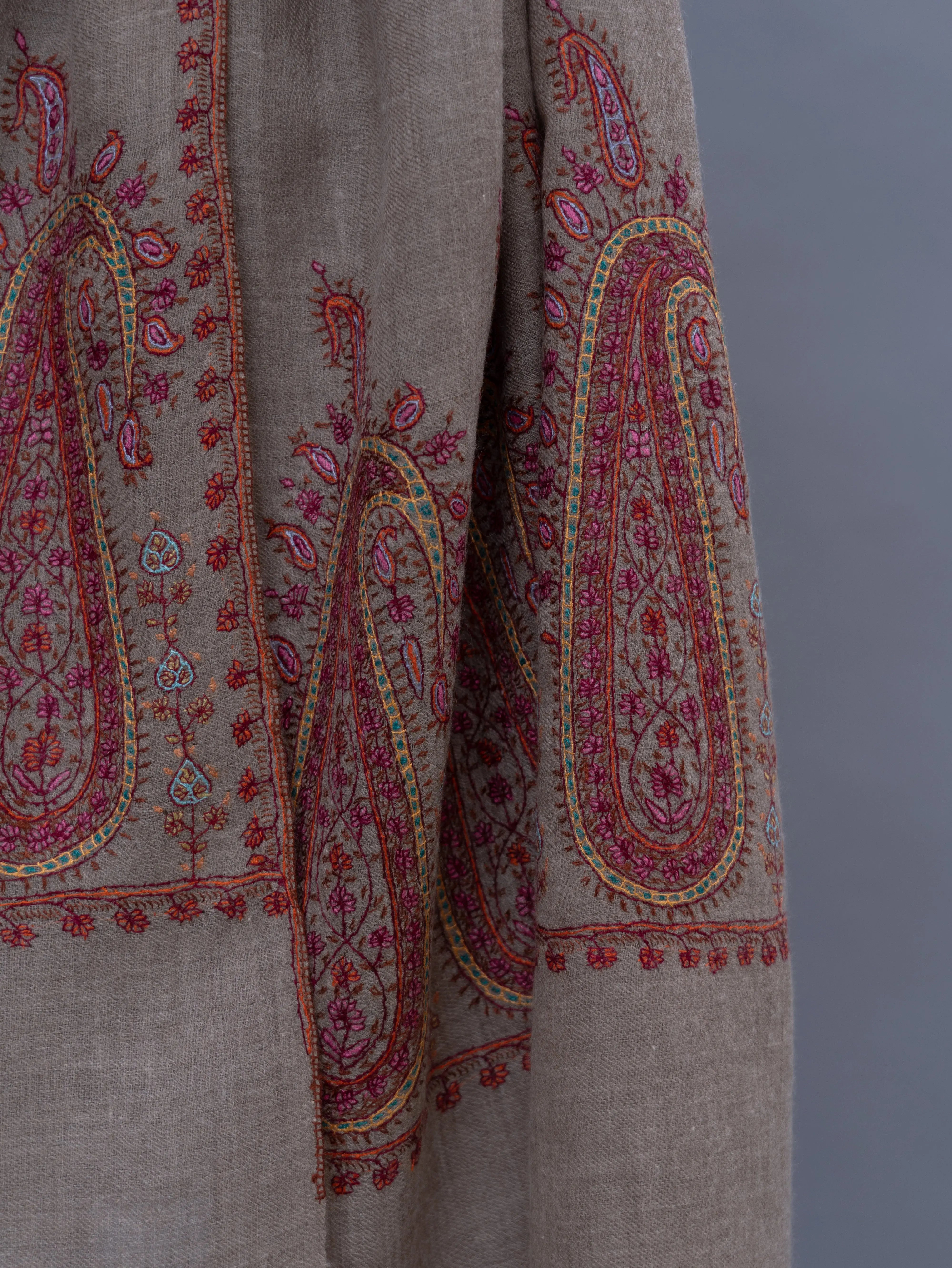 Big Evergreen Paisley Cashmere Wrap Shahkaar