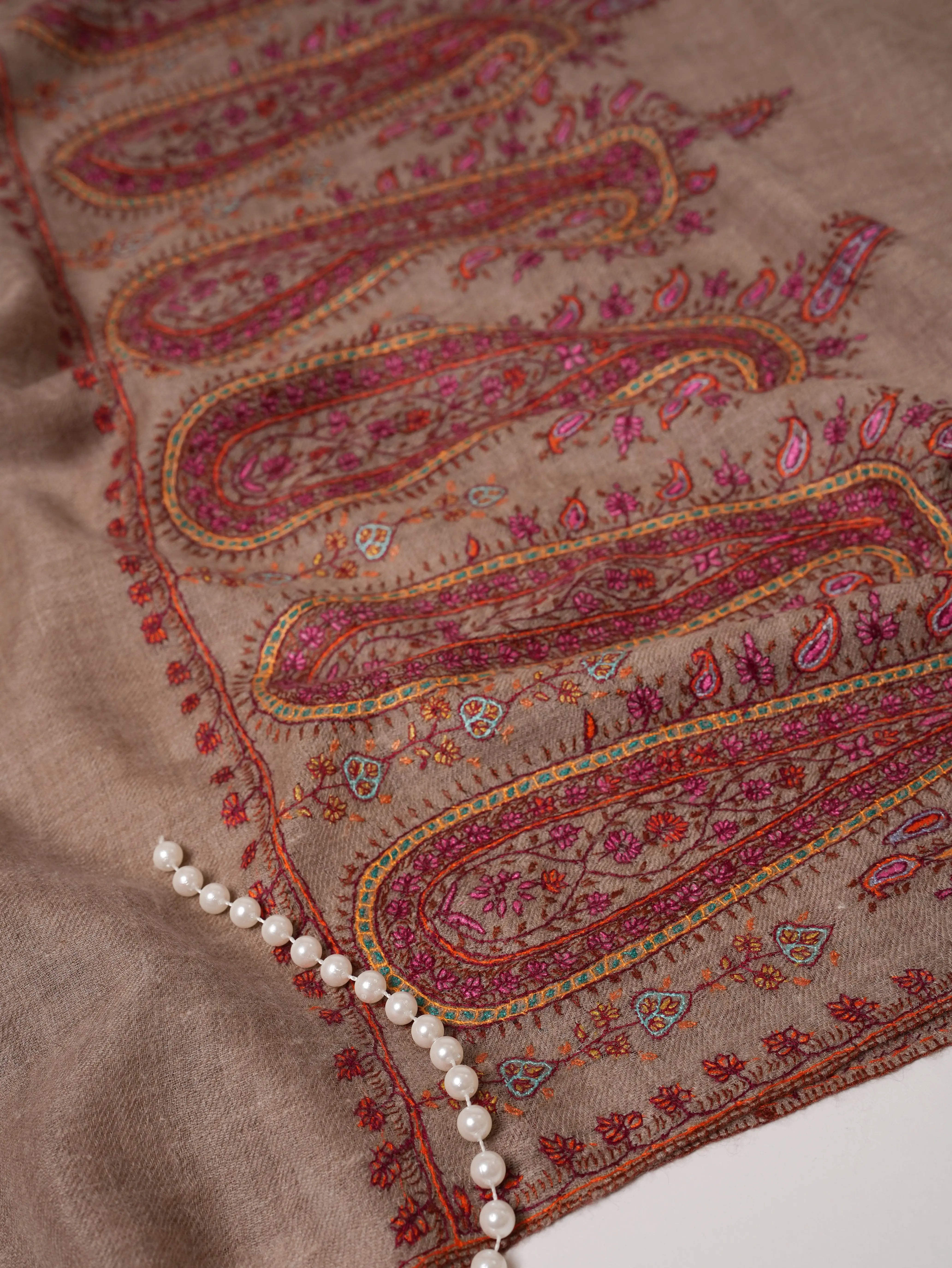 Big Evergreen Paisley Cashmere Wrap Shahkaar