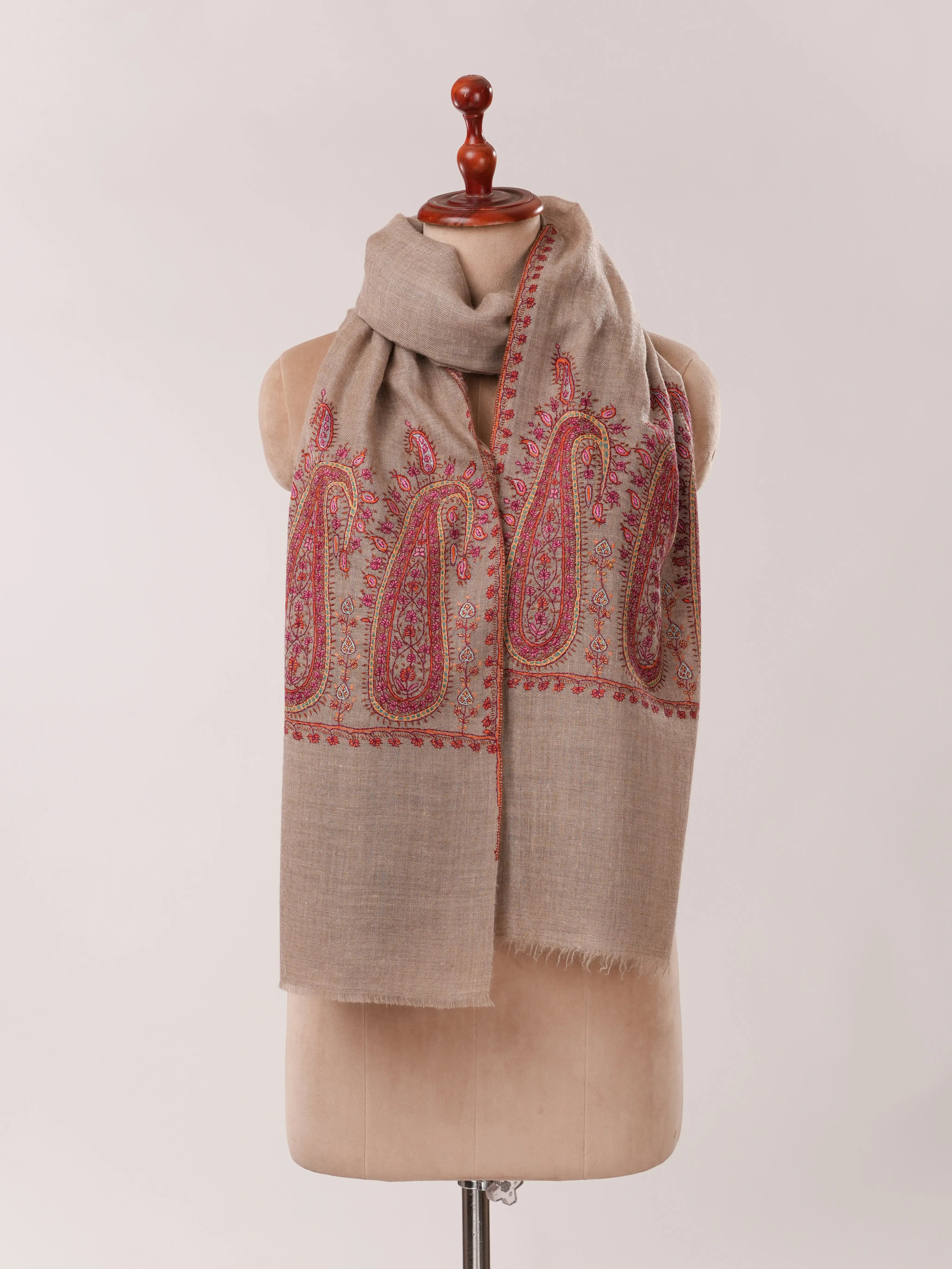 Big Evergreen Paisley Cashmere Wrap Shahkaar