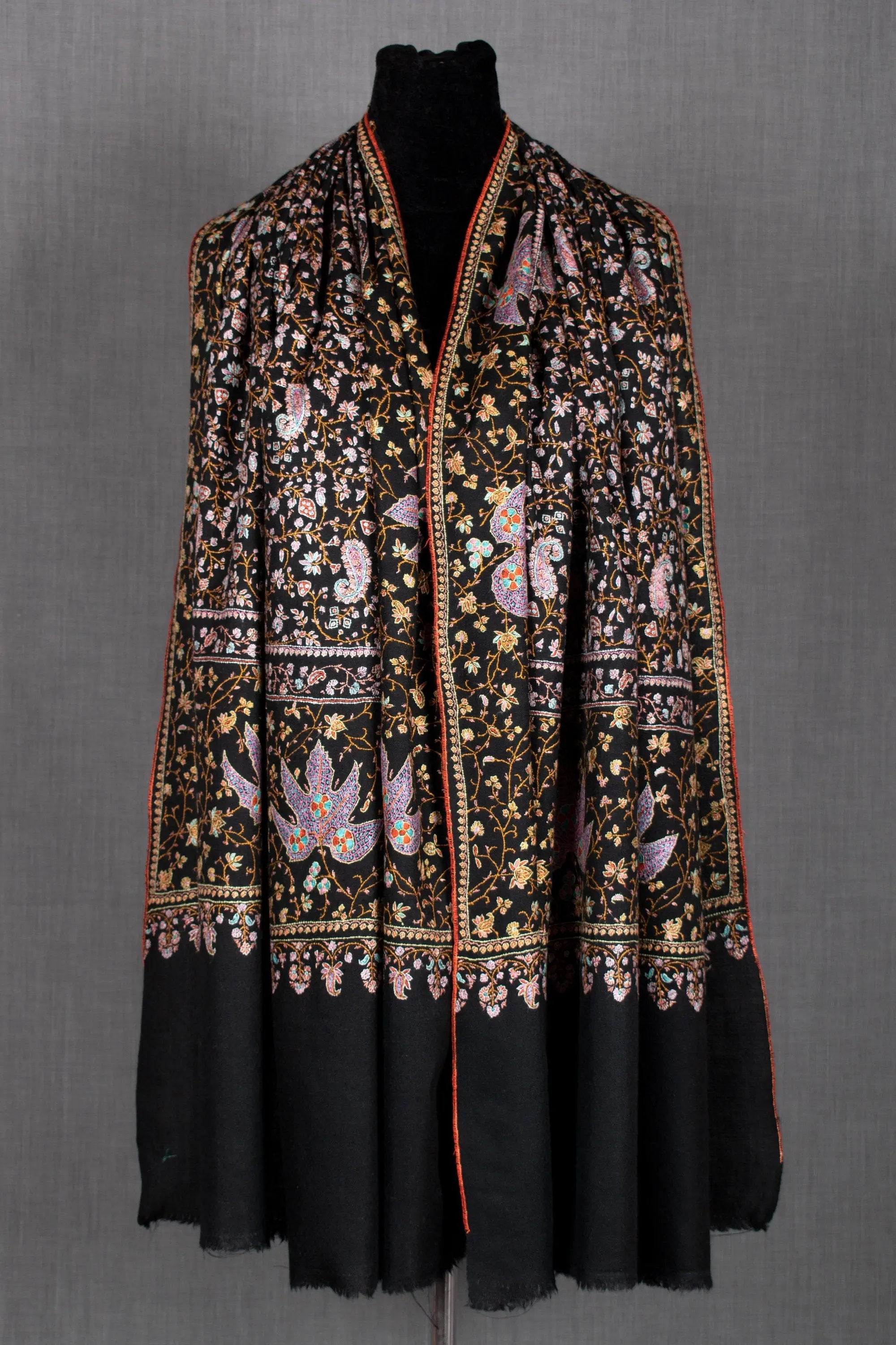 Black Cashmere Scarves, Festival Pashminas Shahkaar