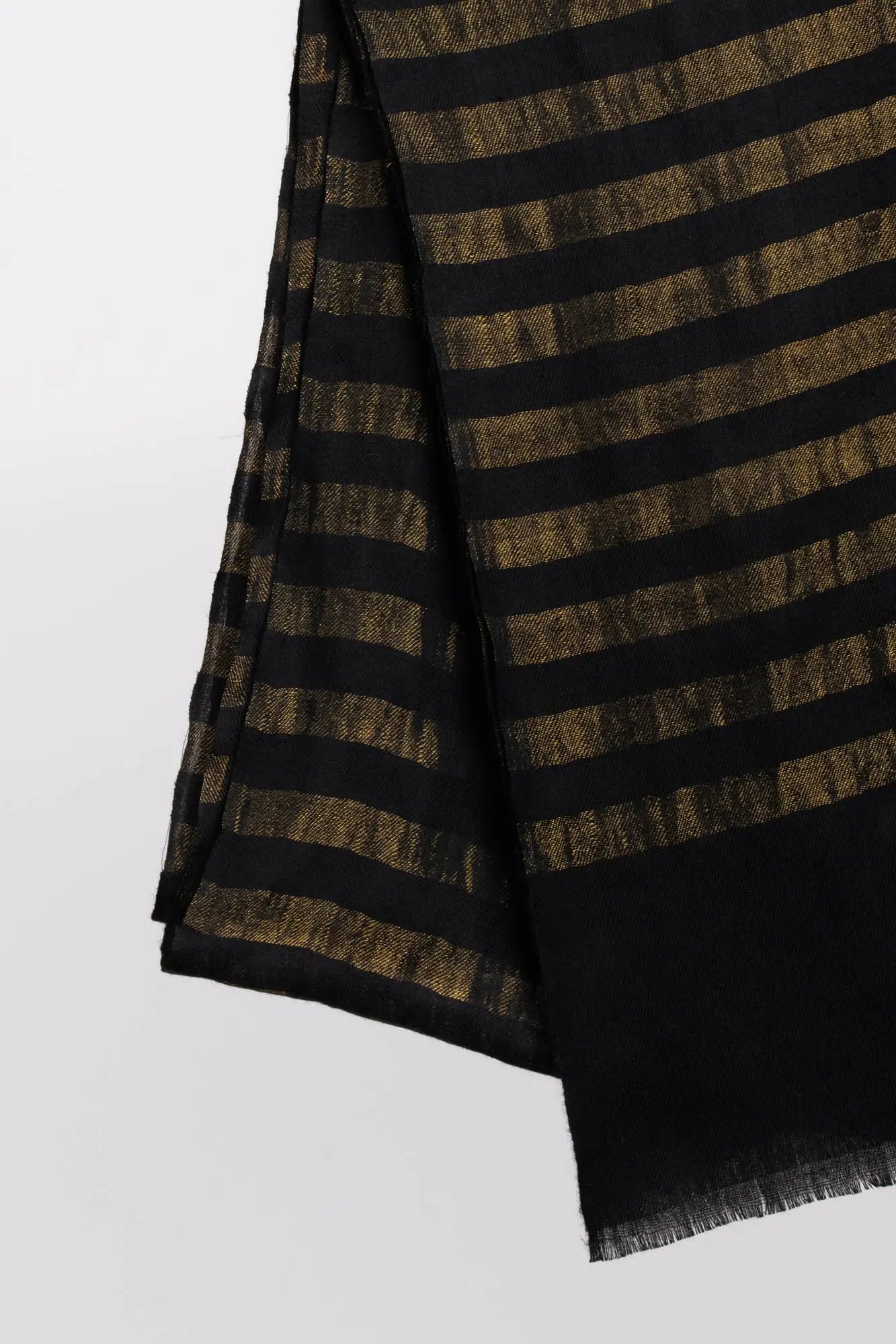 Black Gold Handwoven Pashmina Shawl - CLIMAX Shahkaar