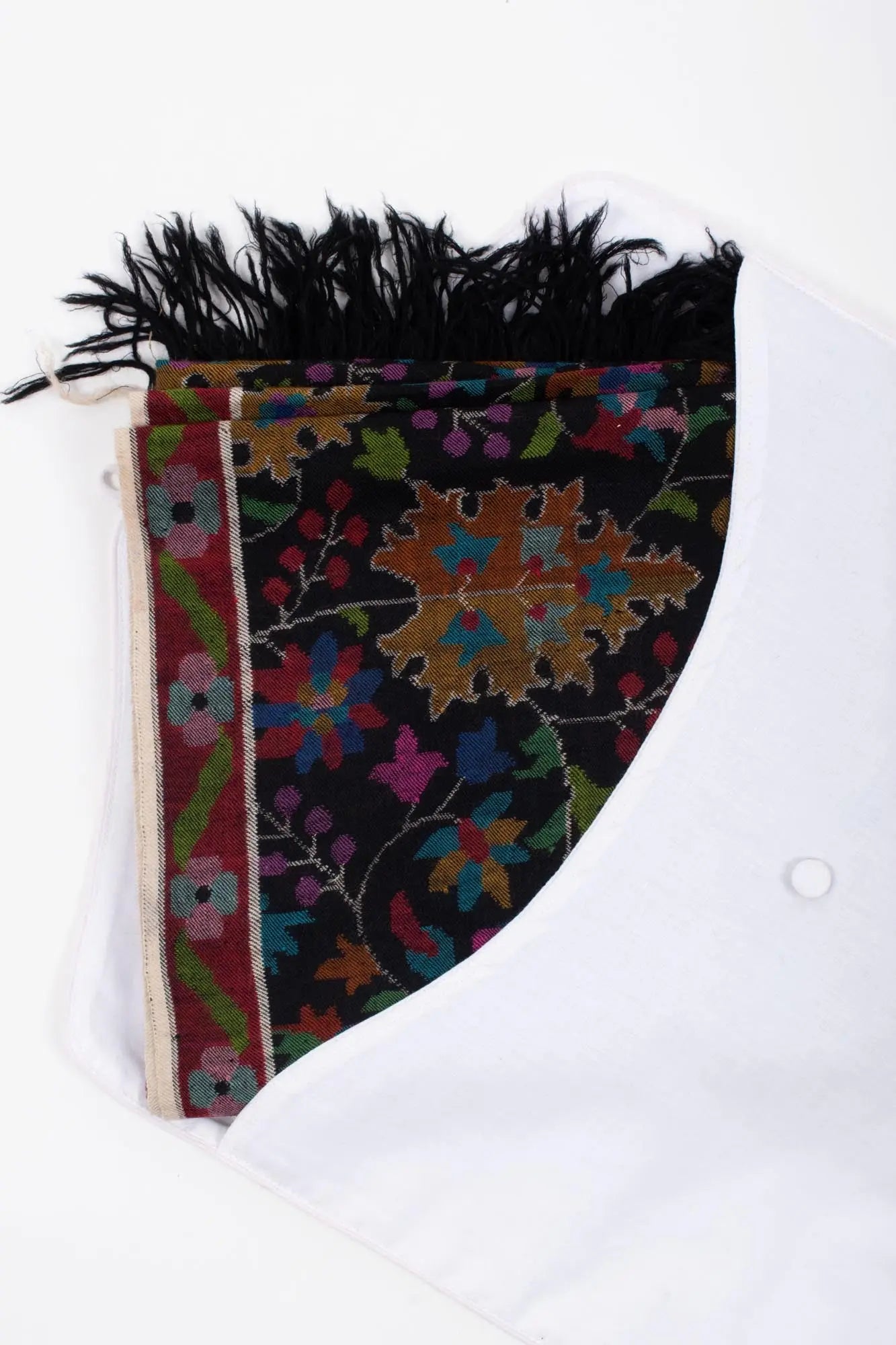 Black Handwoven Kani Pashmina Shawl - DAZZLE Shahkaar