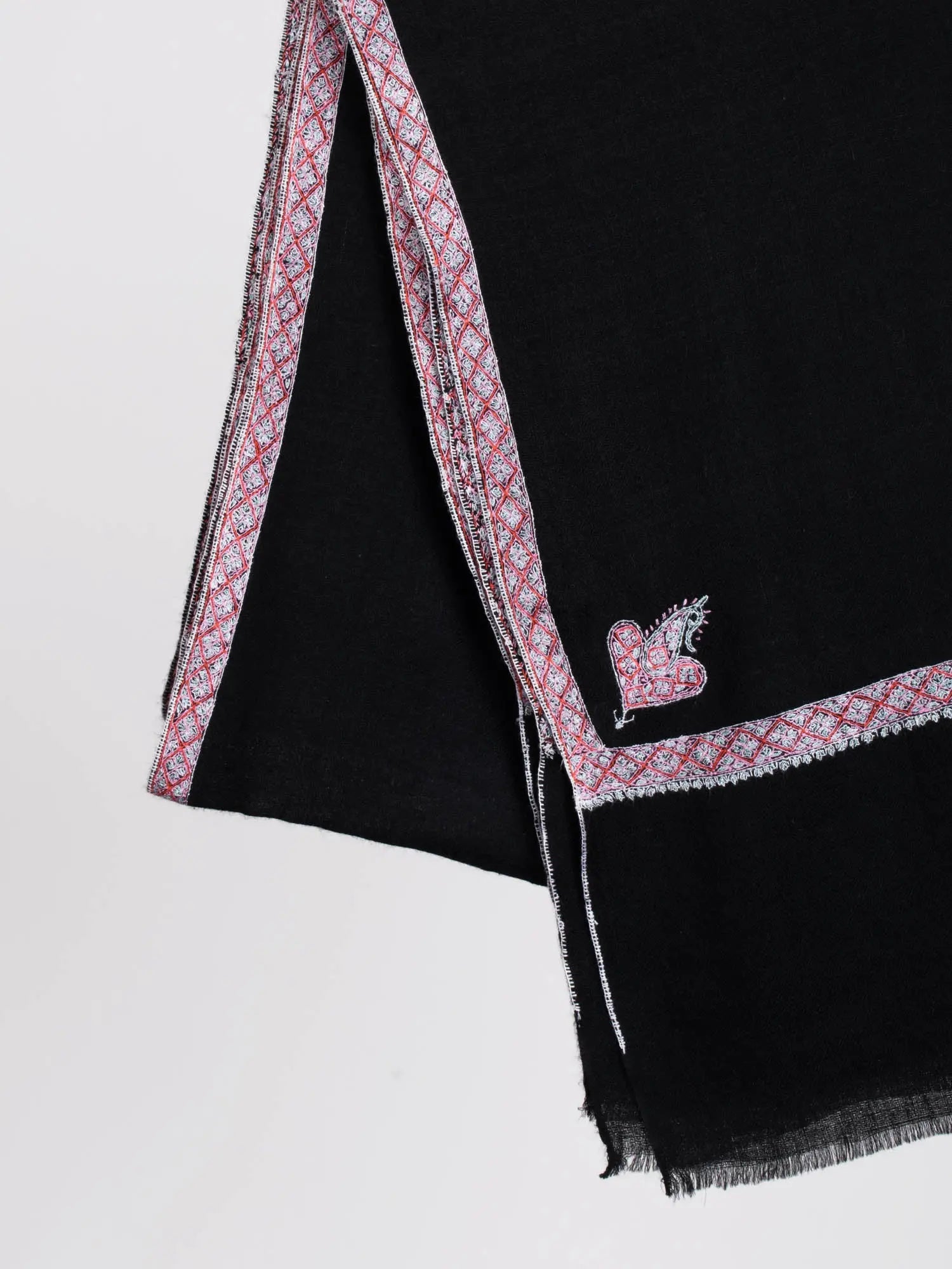 Black Hashia Luxurious Pashmina Shawl Shahkaar