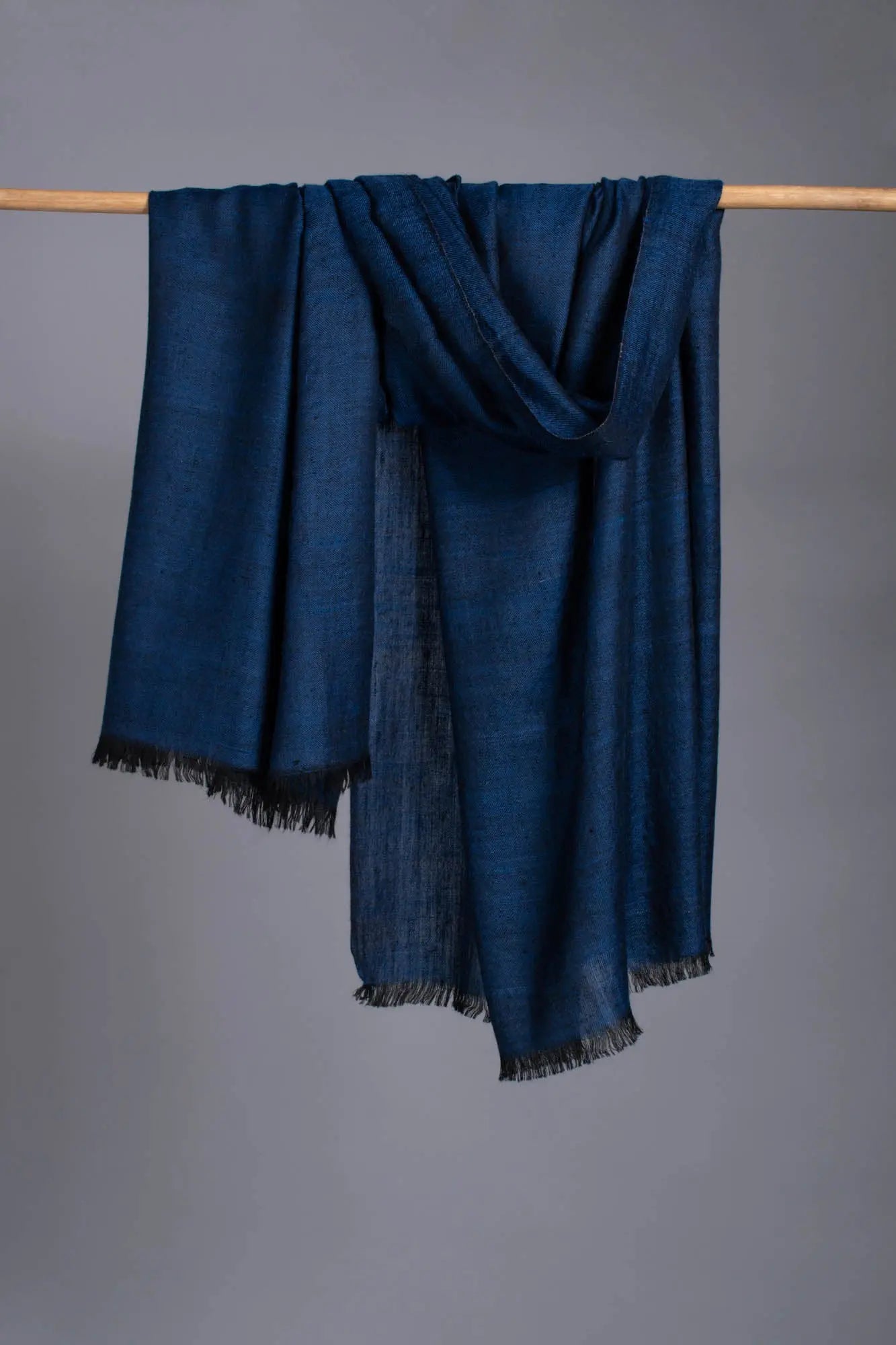 Blue Cross Shade Pashmina Shawl - FAREESHA Shahkaar
