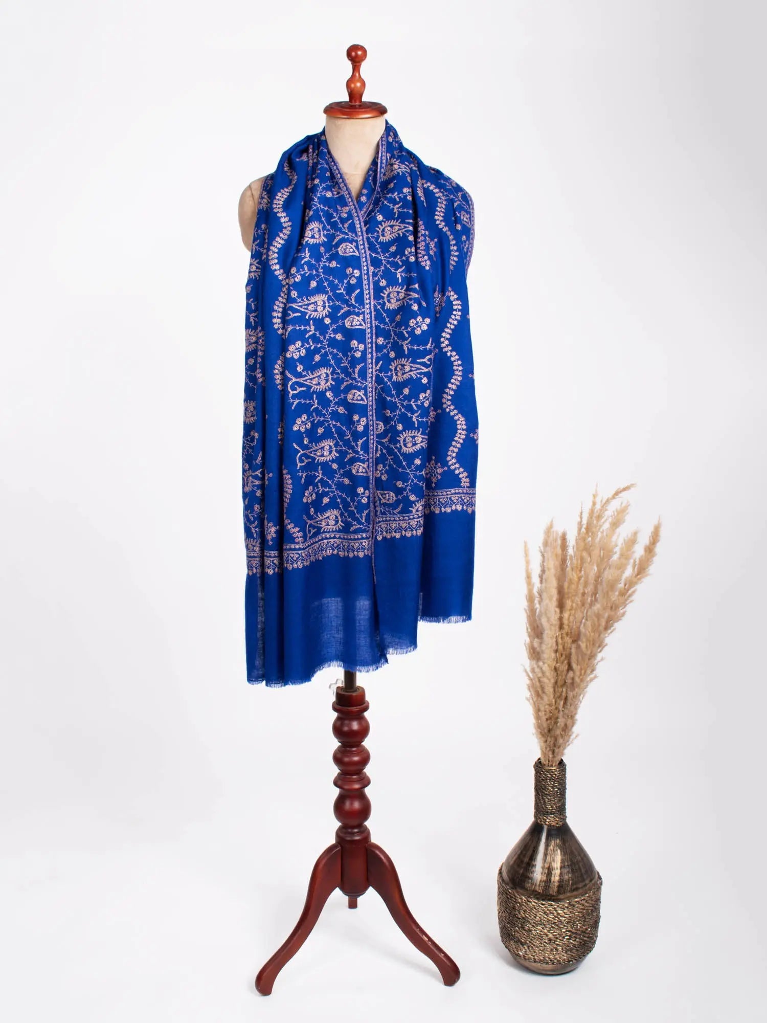 Blue Lightweight Cashmere Scarf - SHELTON Shahkaar
