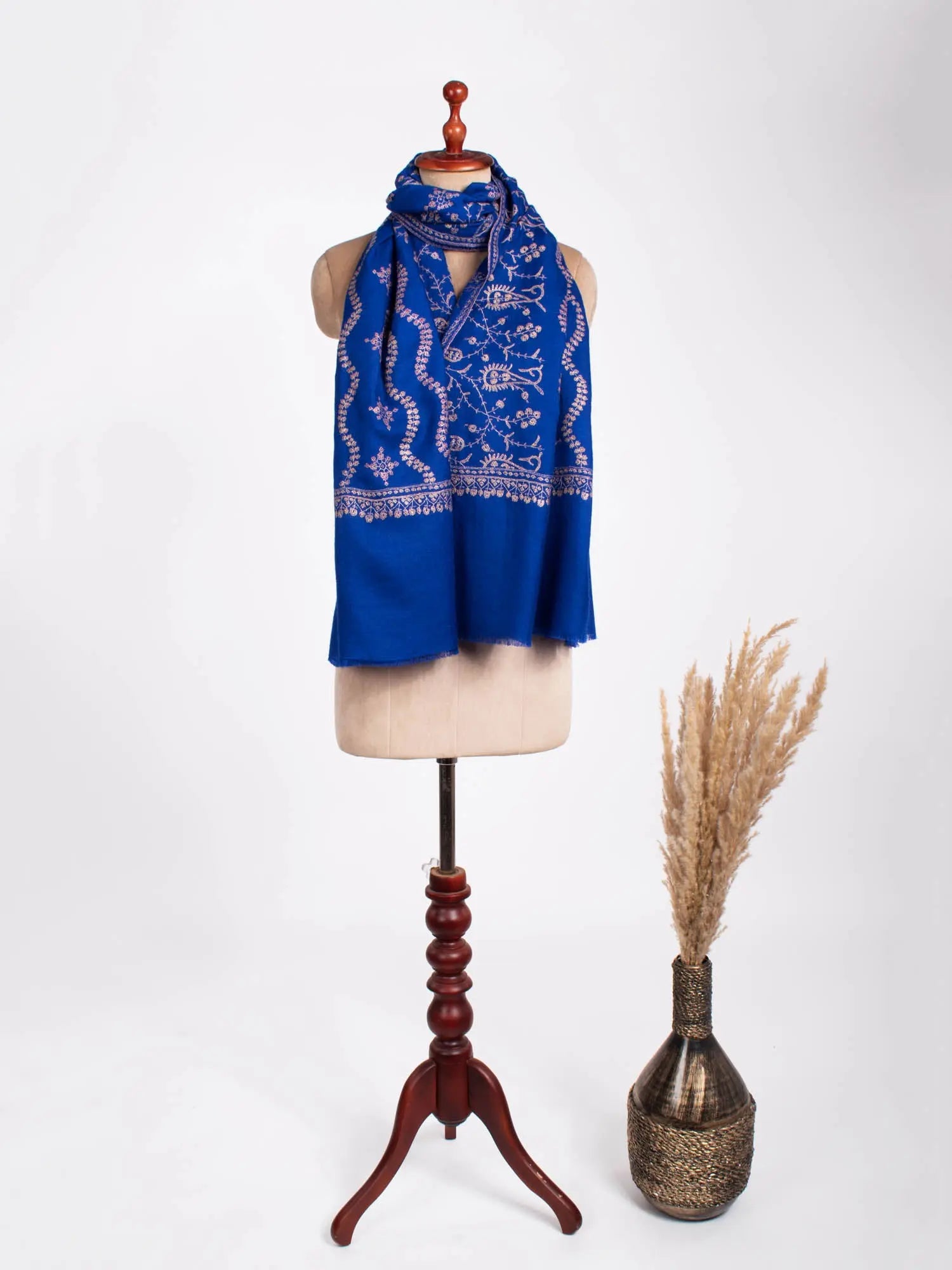 Blue Lightweight Cashmere Scarf - SHELTON Shahkaar