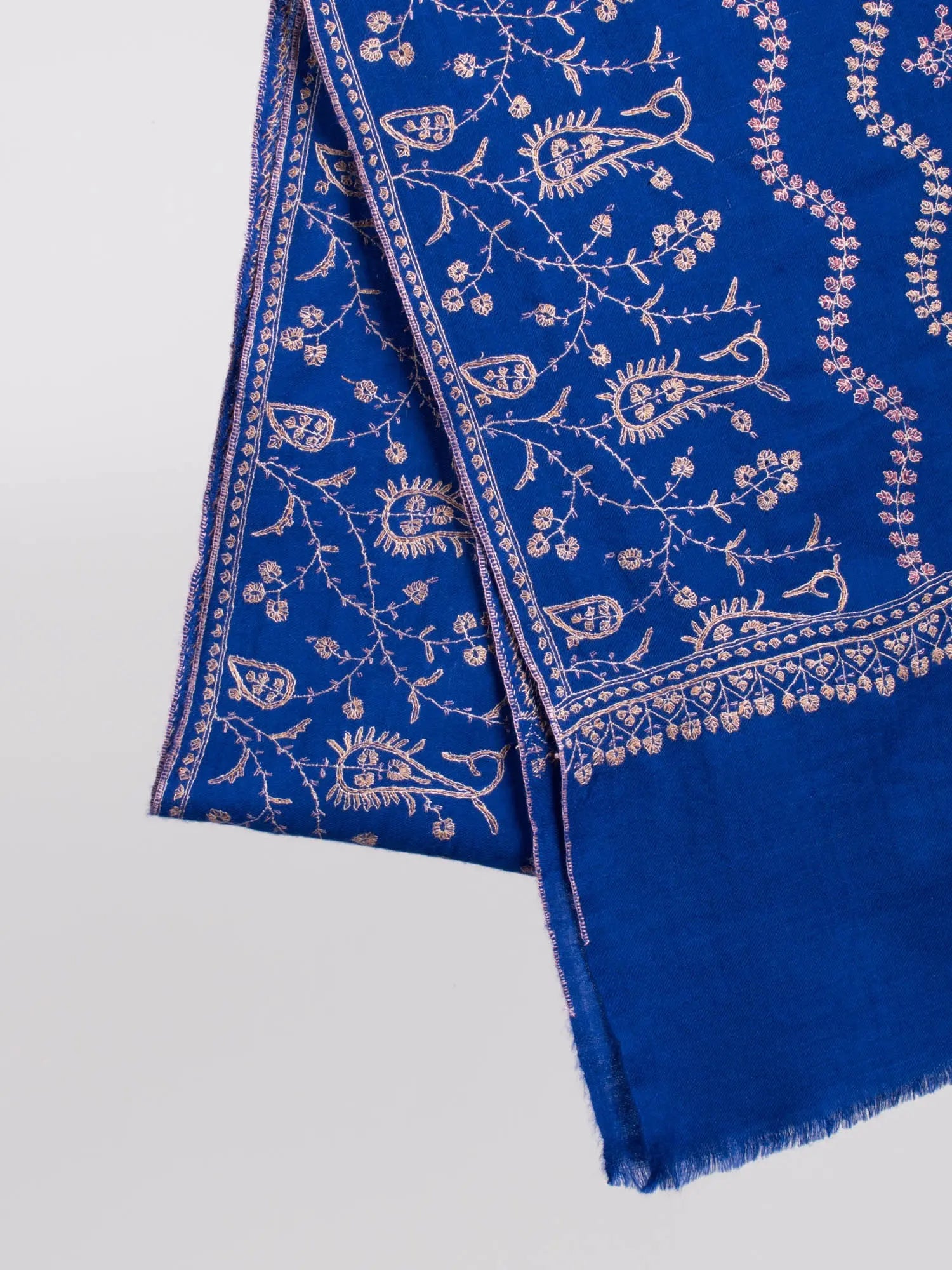 Blue Lightweight Cashmere Scarf - SHELTON Shahkaar