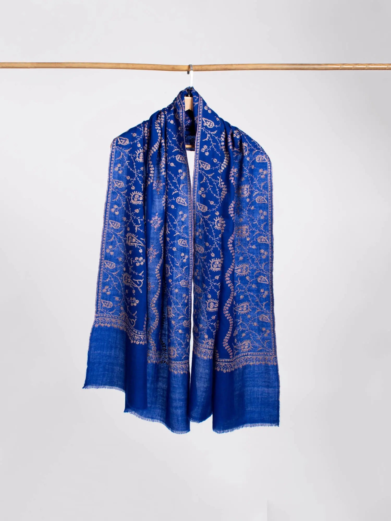 Blue Lightweight Cashmere Scarf - SHELTON Shahkaar