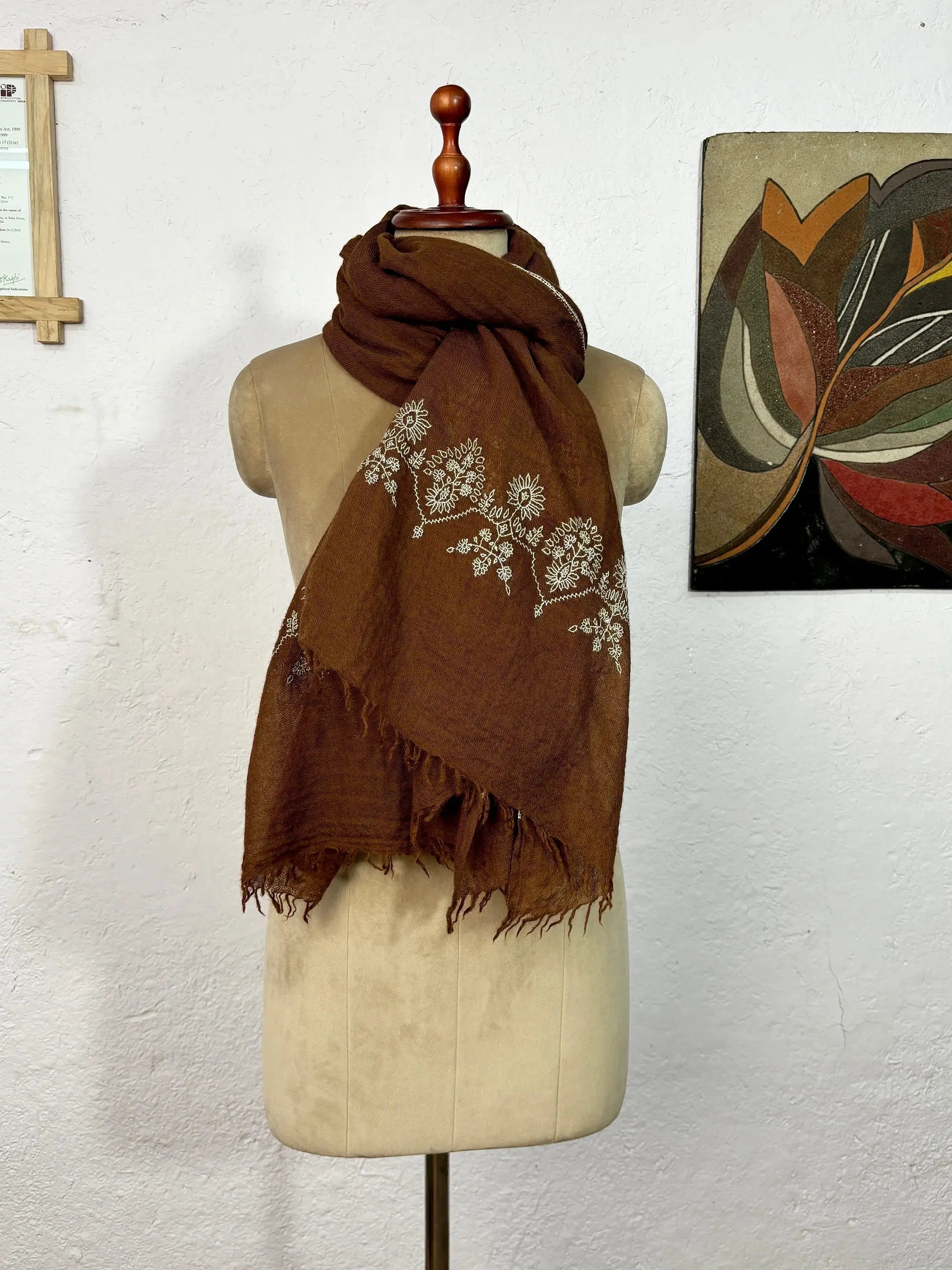 Boiled Wool Embroidered Shawls Shahkaar