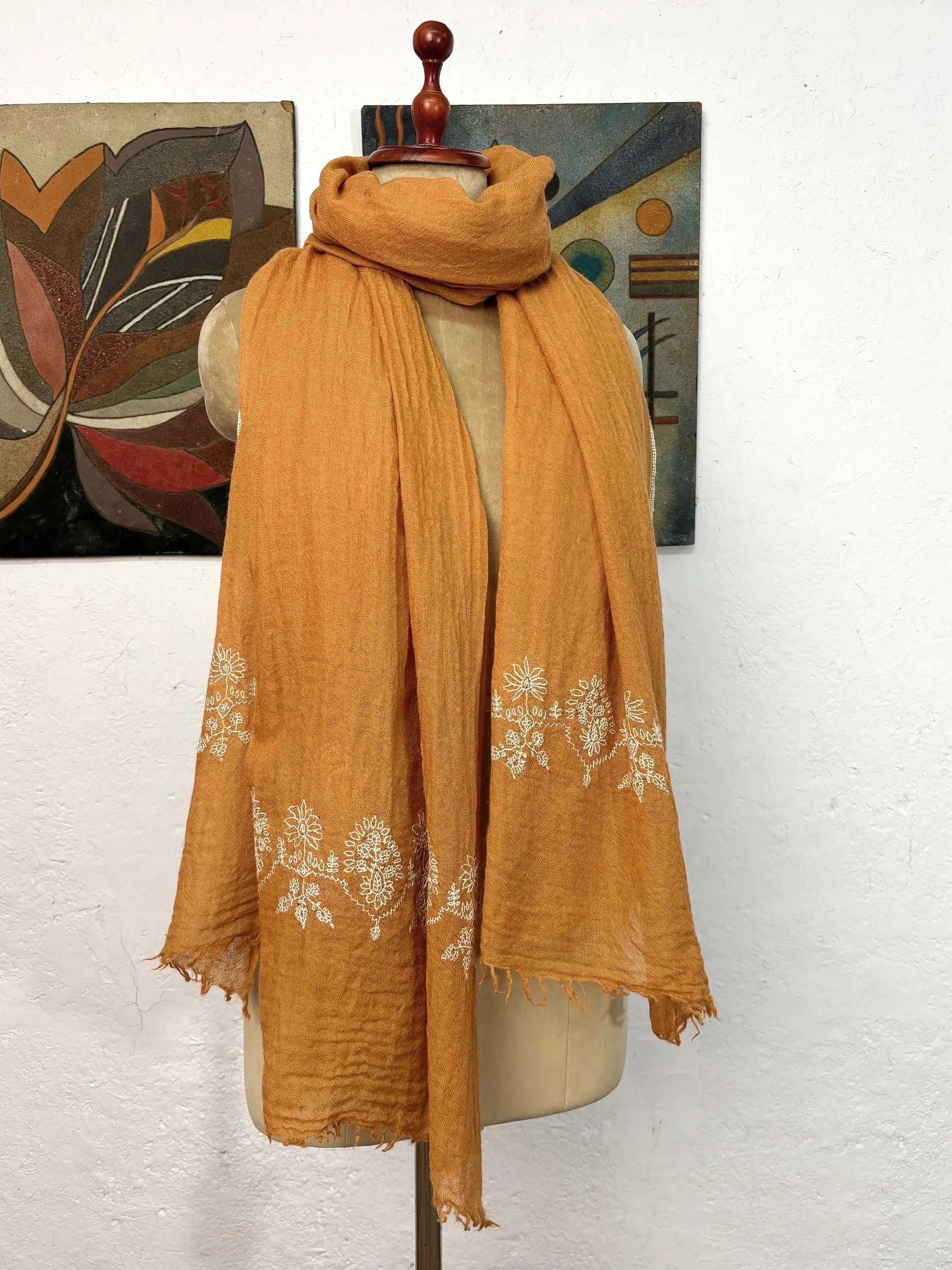 Boiled Wool Embroidered Shawls Shahkaar