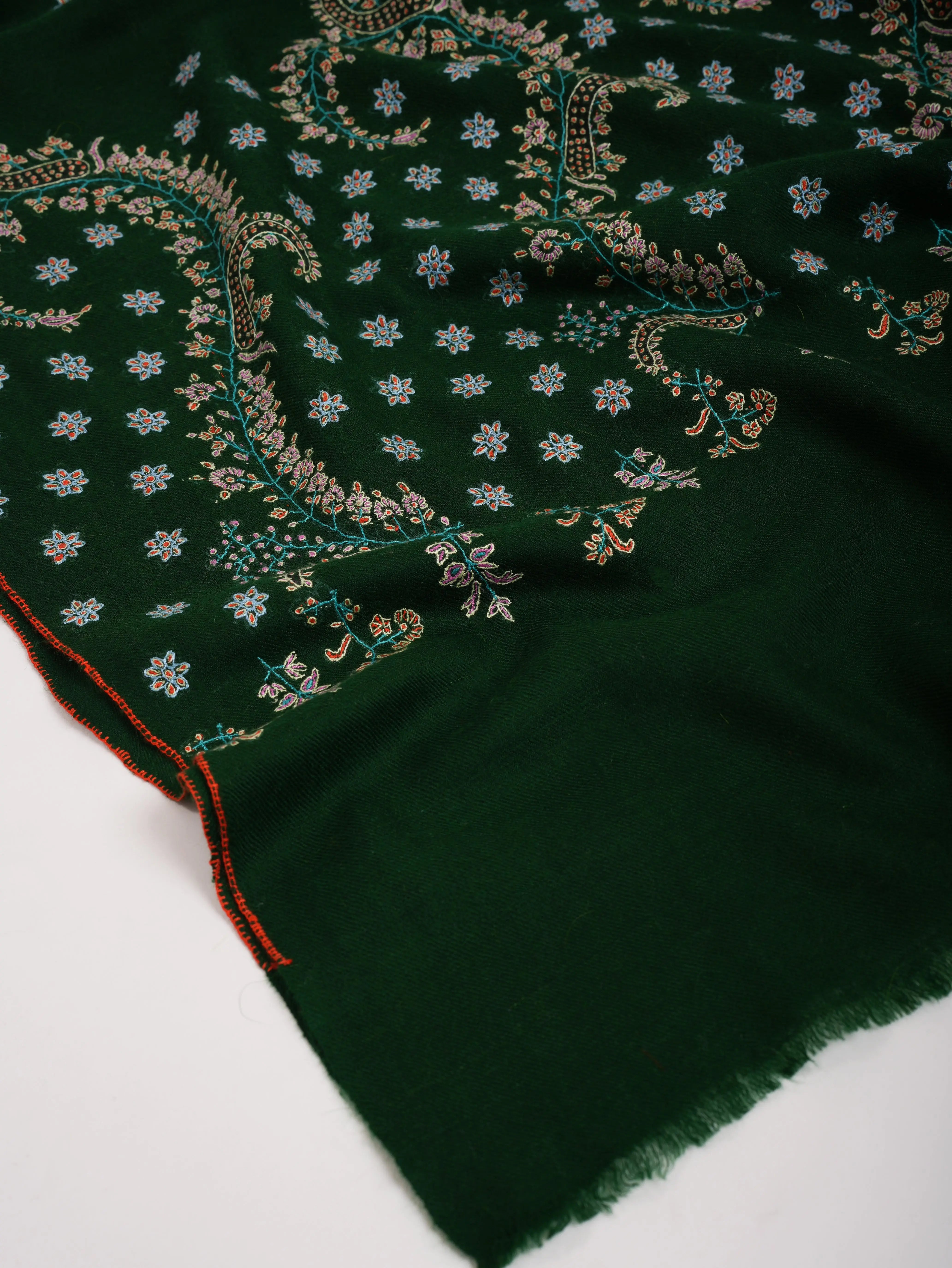 Bottle Green Soft Premium Pashmina Shawl Shahkaar