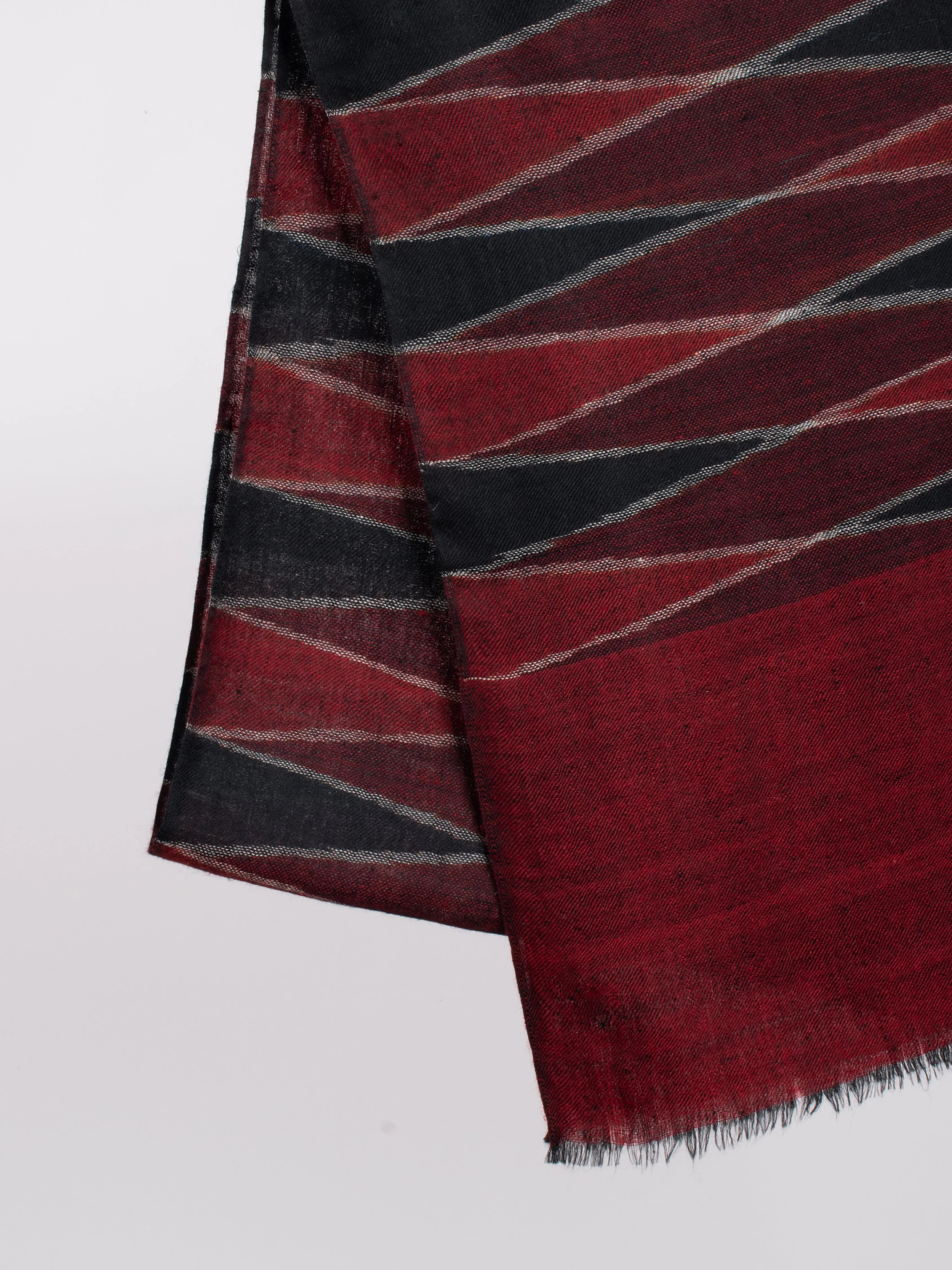 Burgundy and Bordeaux Cashmere Scarf Shahkaar