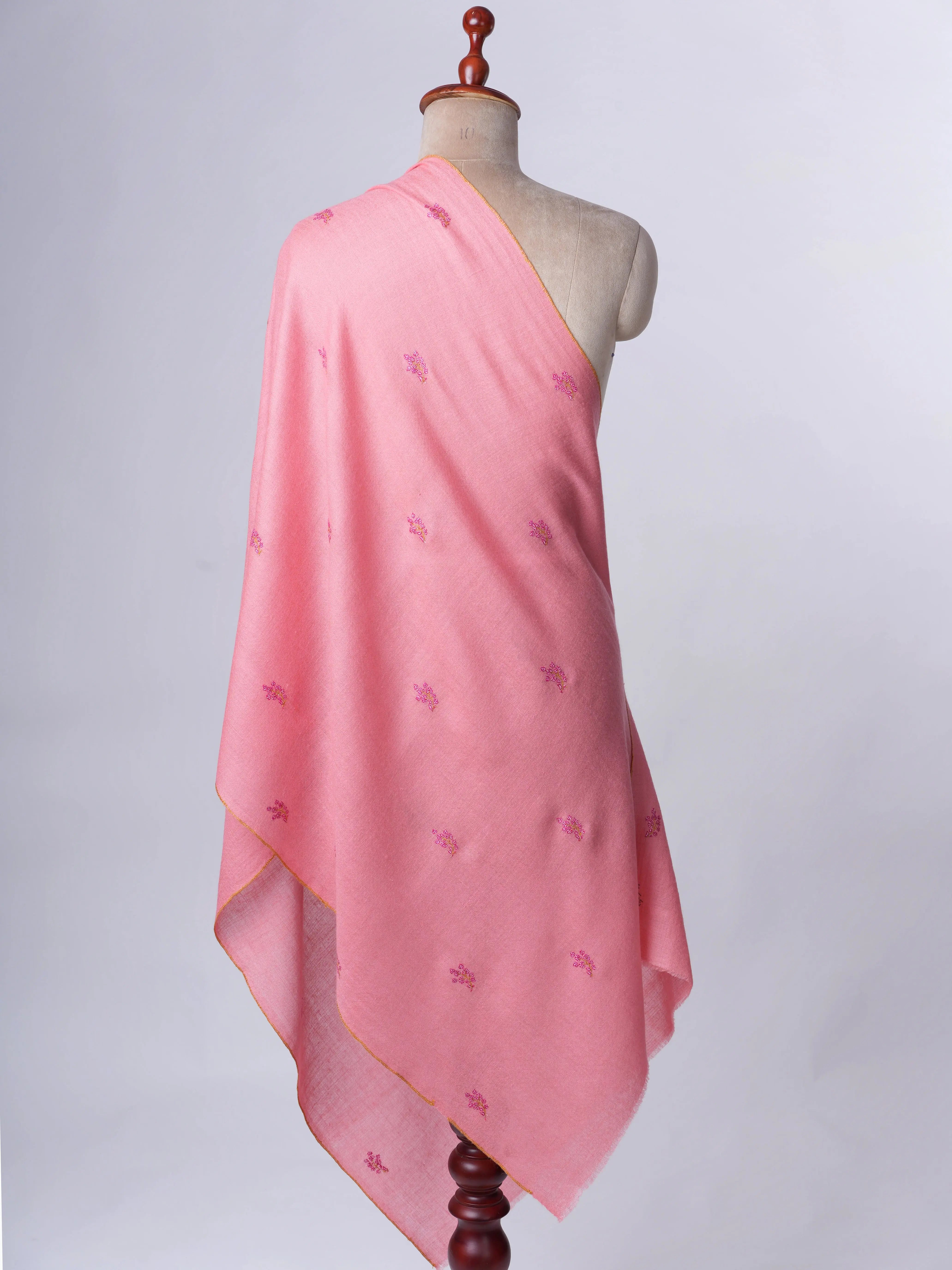 Buteh Embroidered Cashmere Scarf – Handcrafted Luxury from Kashmir Shahkaar