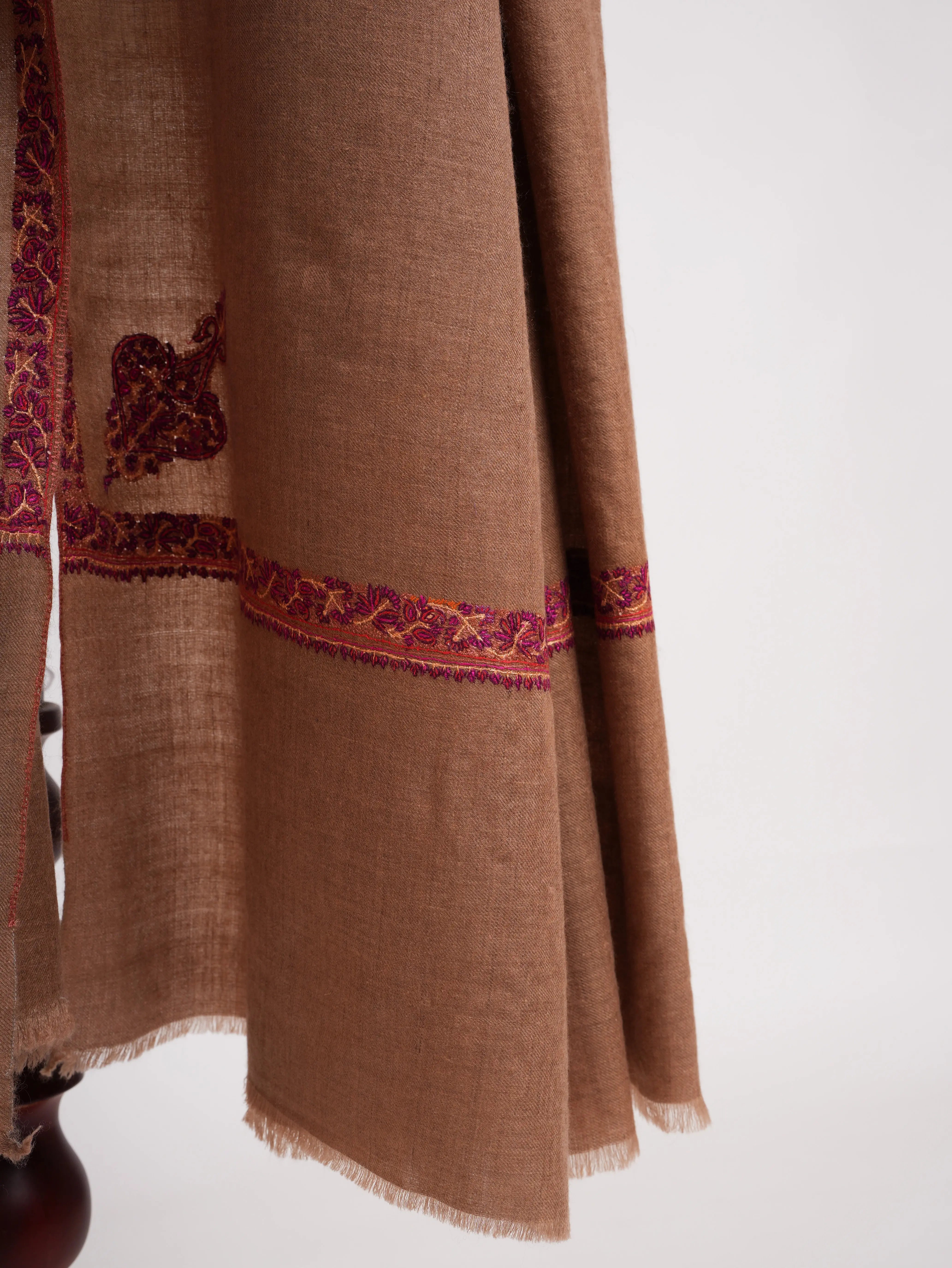 Butterum Sozni Embroidered Original Kashmiri XL Pashmina Shawl Shahkaar