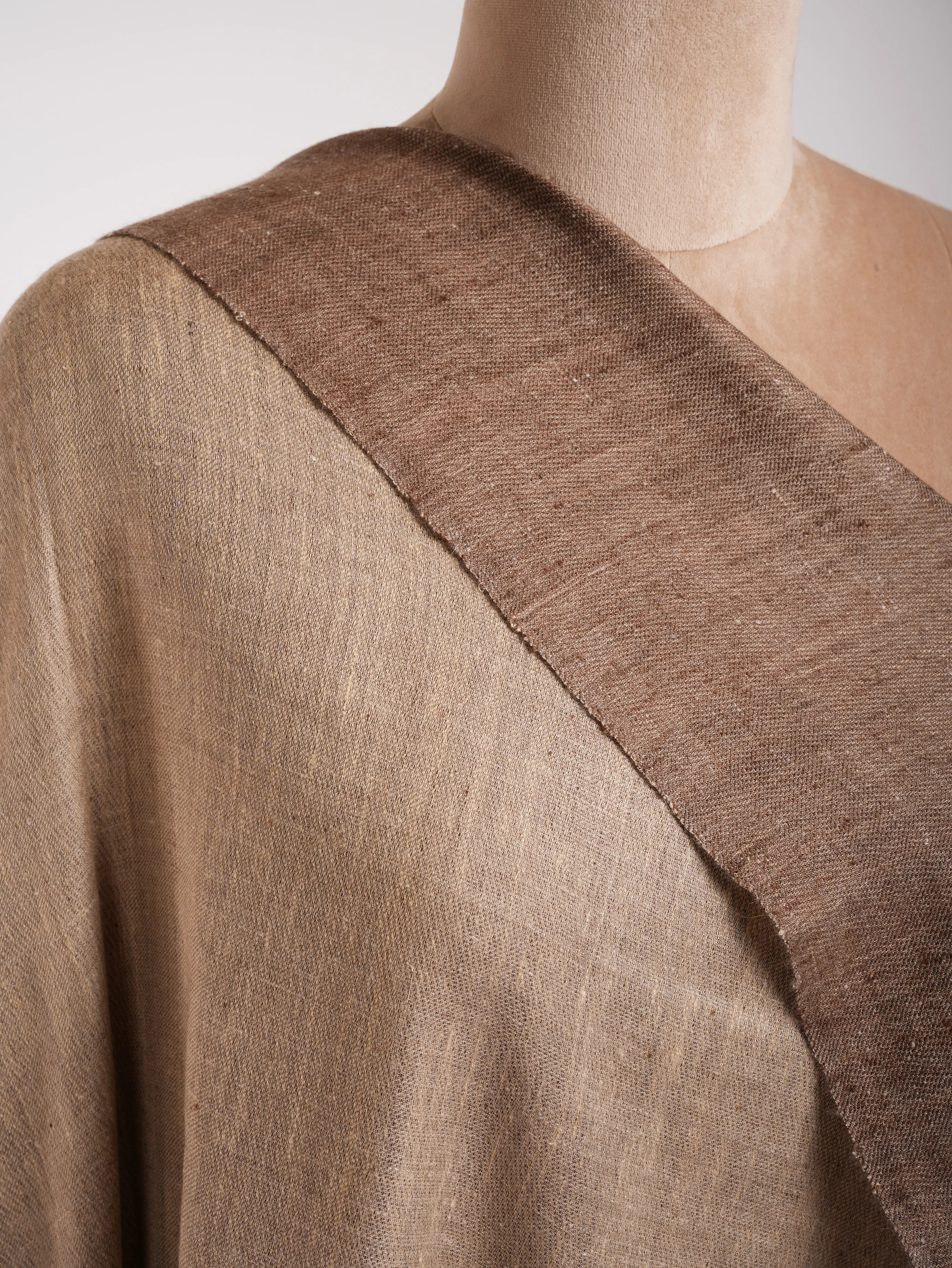 Caramel Cafe and Creame Dual Shade Pashmina Shawl Shahkaar