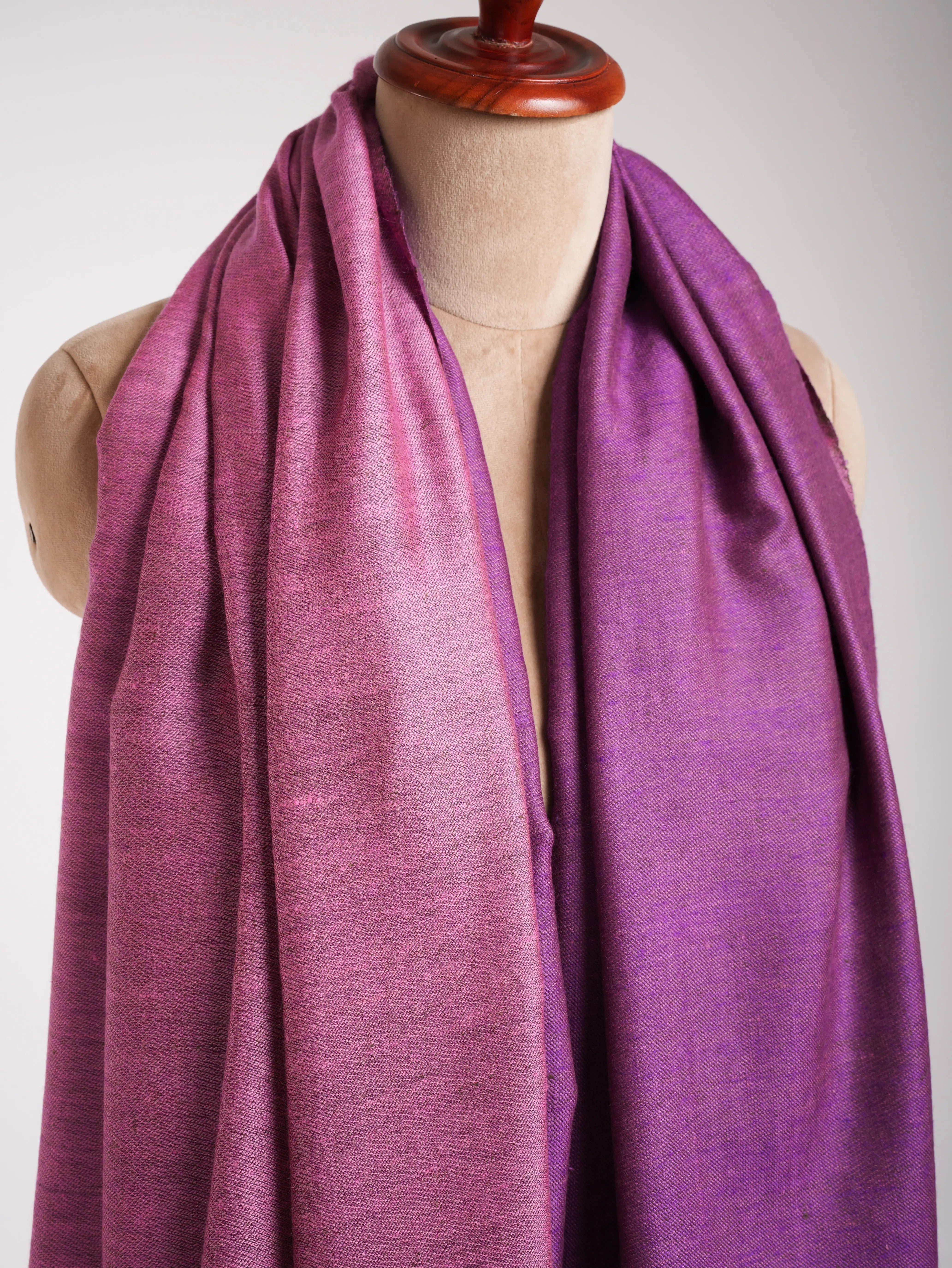 Carmine Rose and African Violet Dual Shade Oversized Pashmina Shahkaar