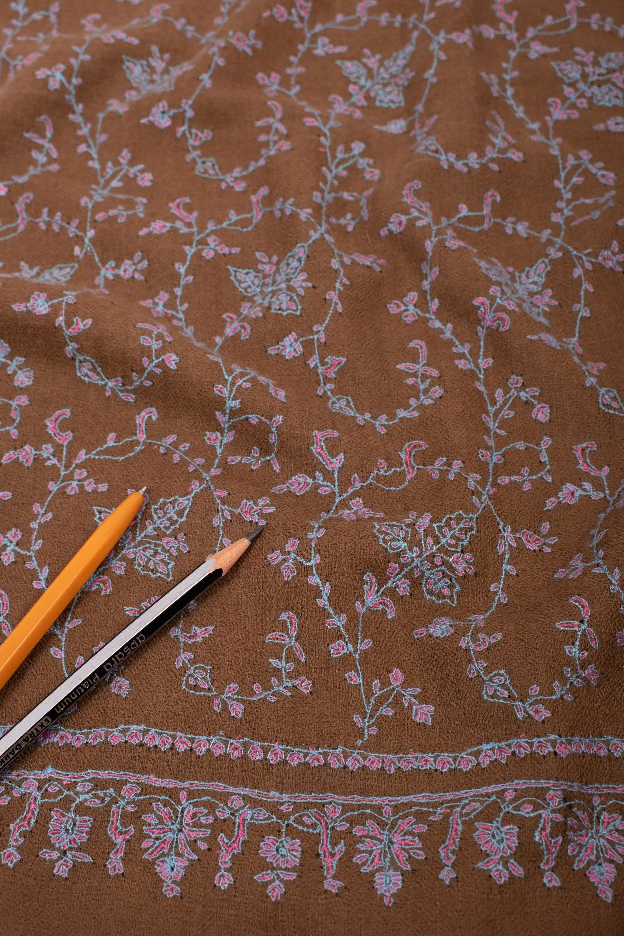 Cashmere Original Scarves, Super Soft Pashminas, Needlework Embroideries, Kashmiri Shawls, Goat Scarf, 28x80" - MONTANA Shahkaar