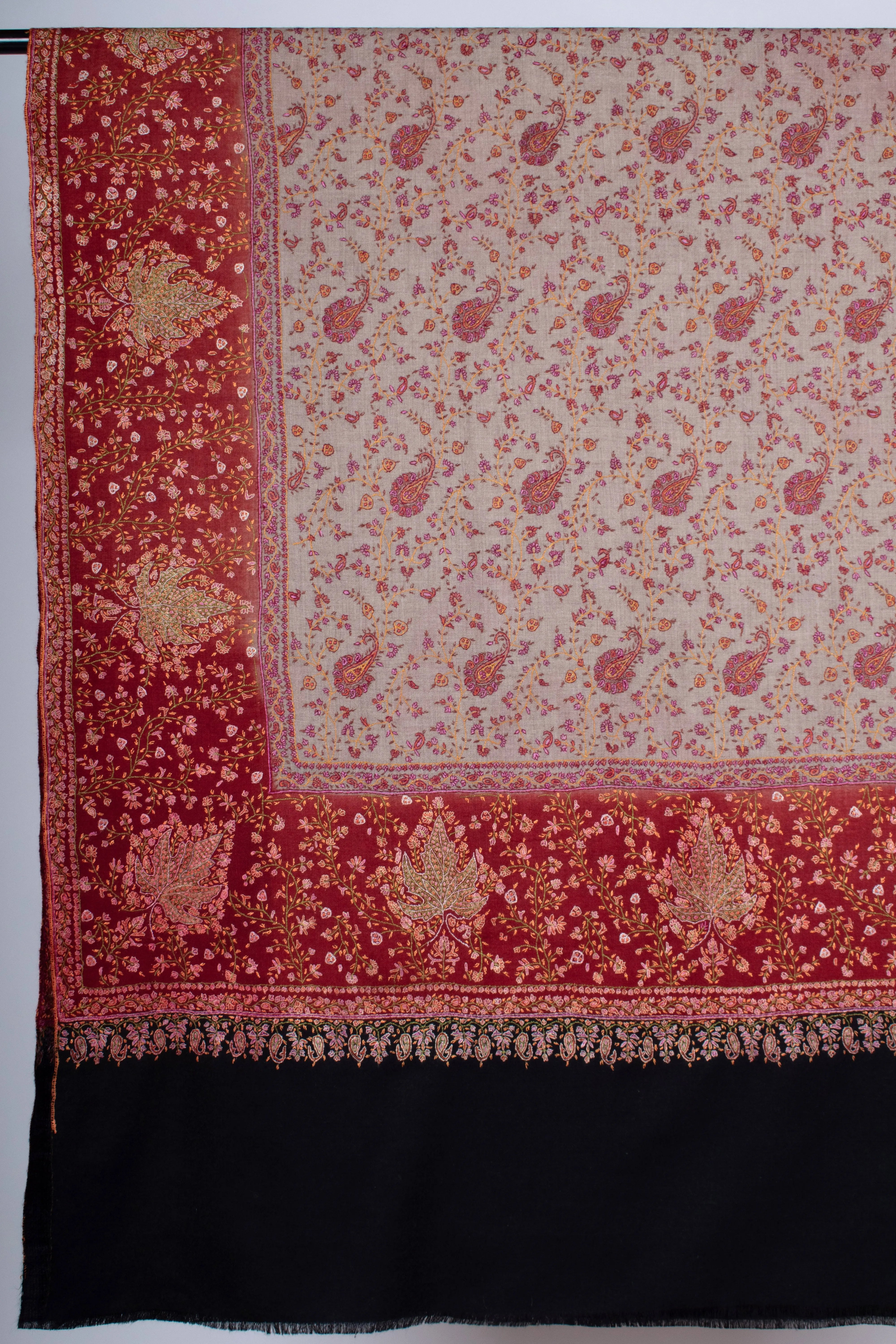 Chinar Jaali Bridal Wear Pashmina Shawl Shahkaar