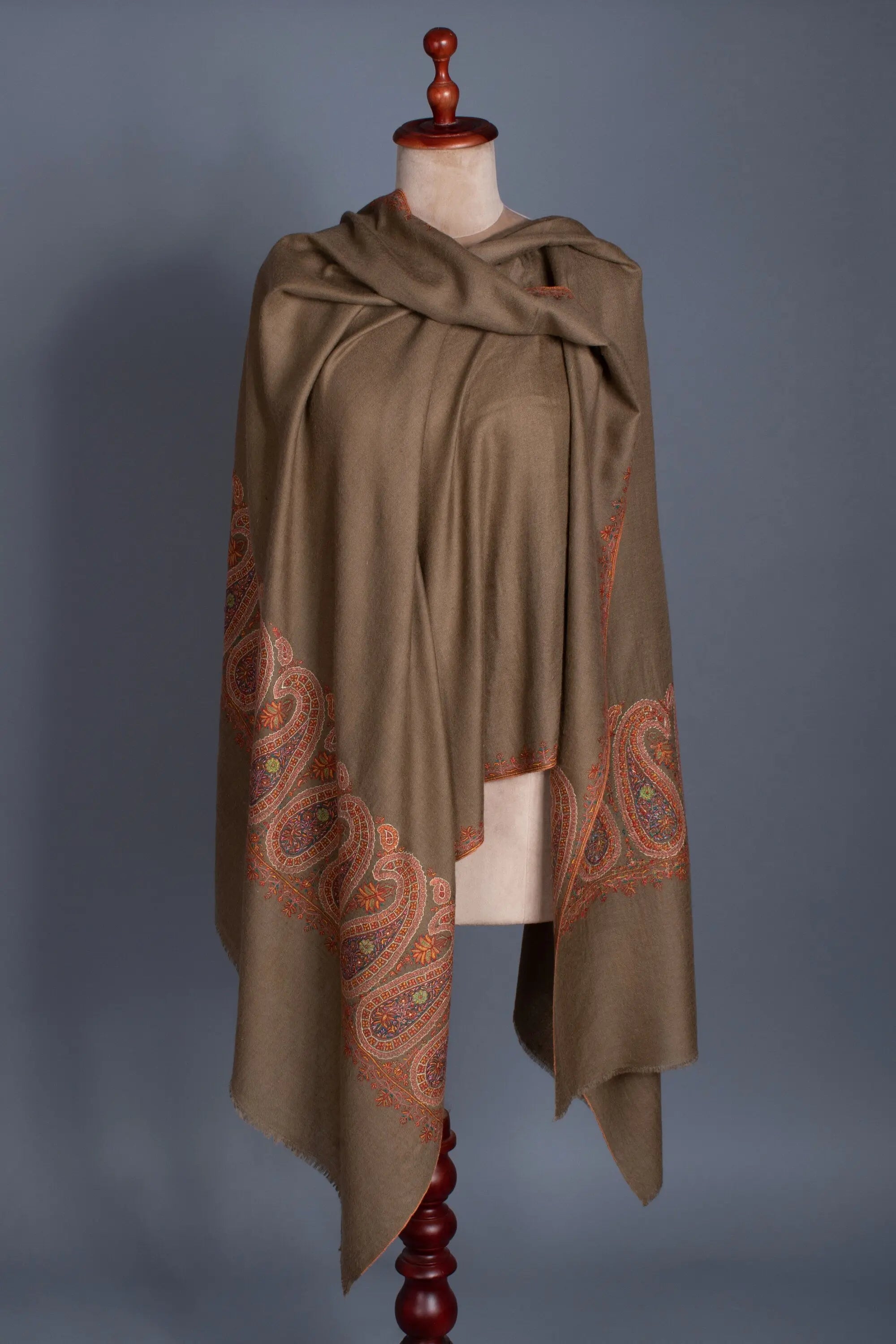 Classic Shawls, Bridesmaid Shawl, Cashmere Shawl, Boho Shawls, Kashmir Pashmina, Heritage Scarves, 40x80" - GHARBI Shahkaar