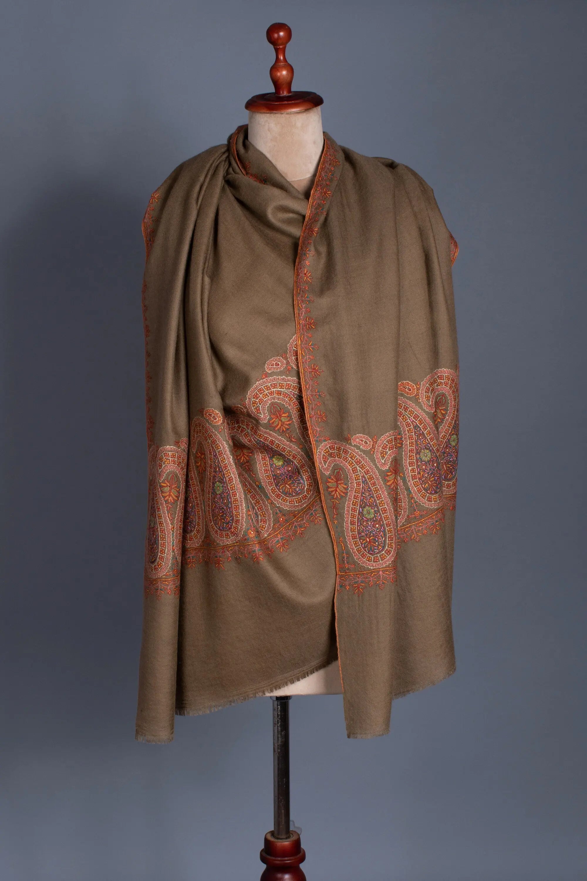 Classic Shawls, Bridesmaid Shawl, Cashmere Shawl, Boho Shawls, Kashmir Pashmina, Heritage Scarves, 40x80" - GHARBI Shahkaar