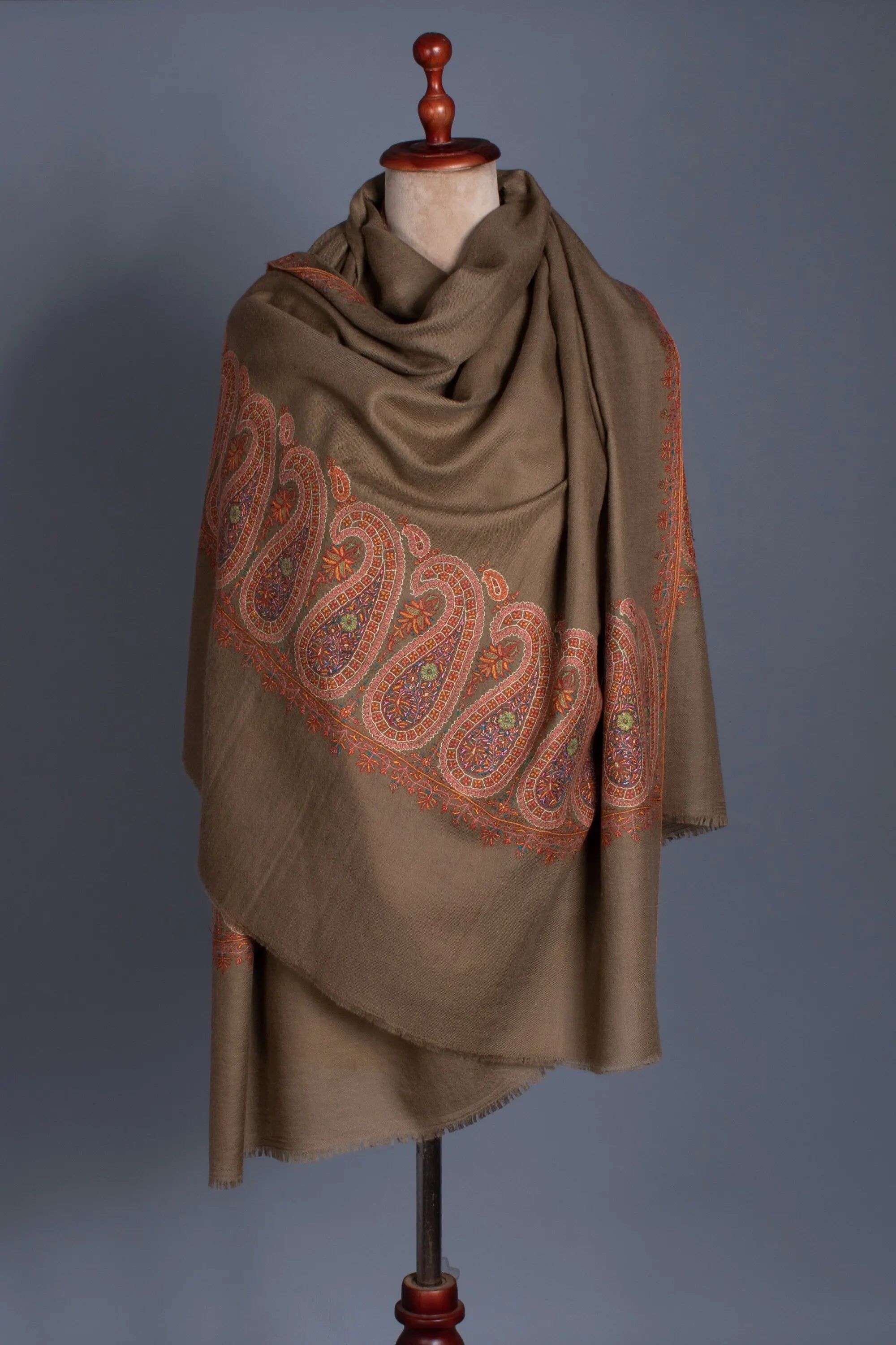 Classic Shawls, Bridesmaid Shawl, Cashmere Shawl, Boho Shawls, Kashmir Pashmina, Heritage Scarves, 40x80" - GHARBI Shahkaar