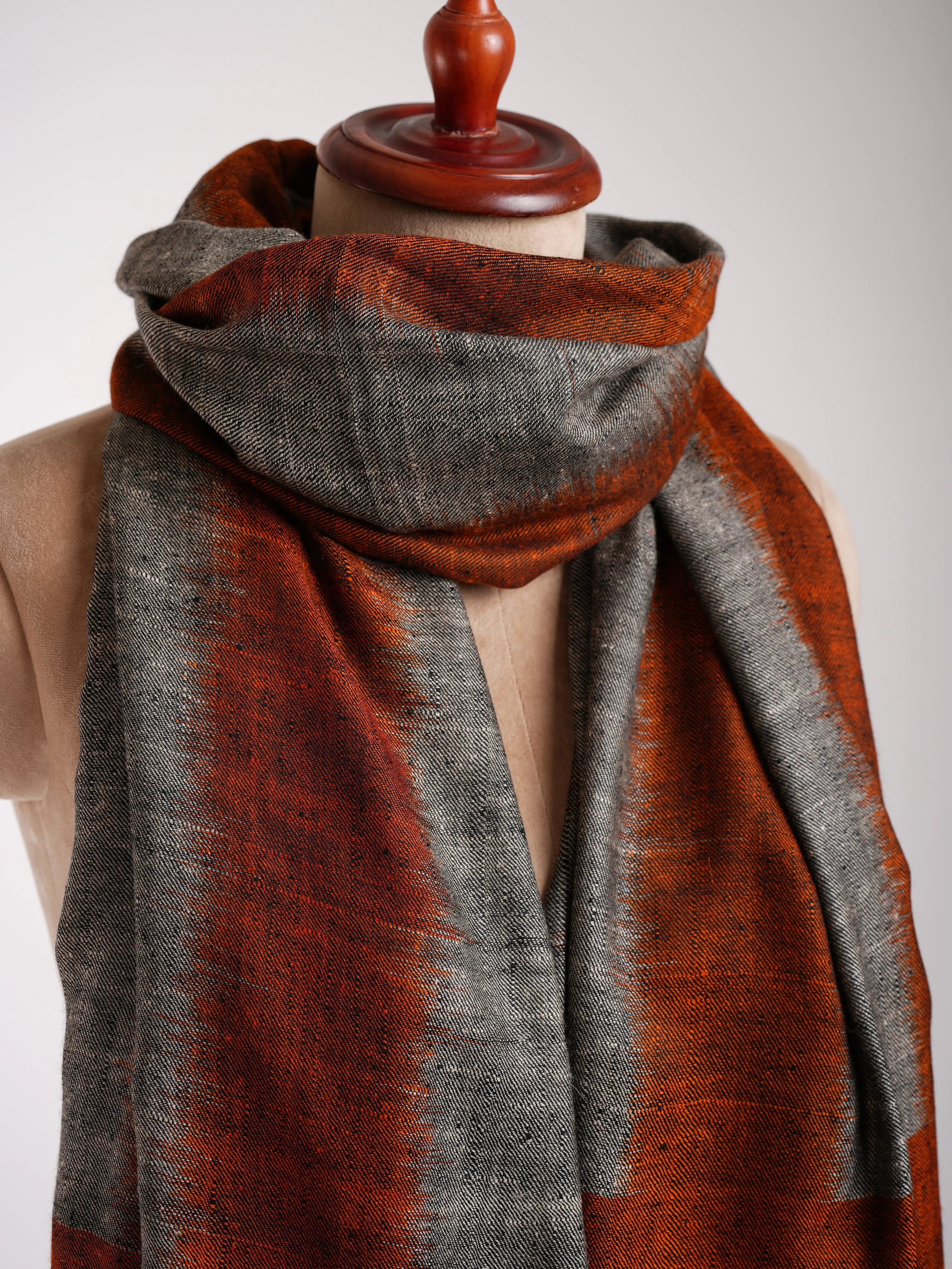Clay Contemporary Artistic Pashmina Shawl Shahkaar