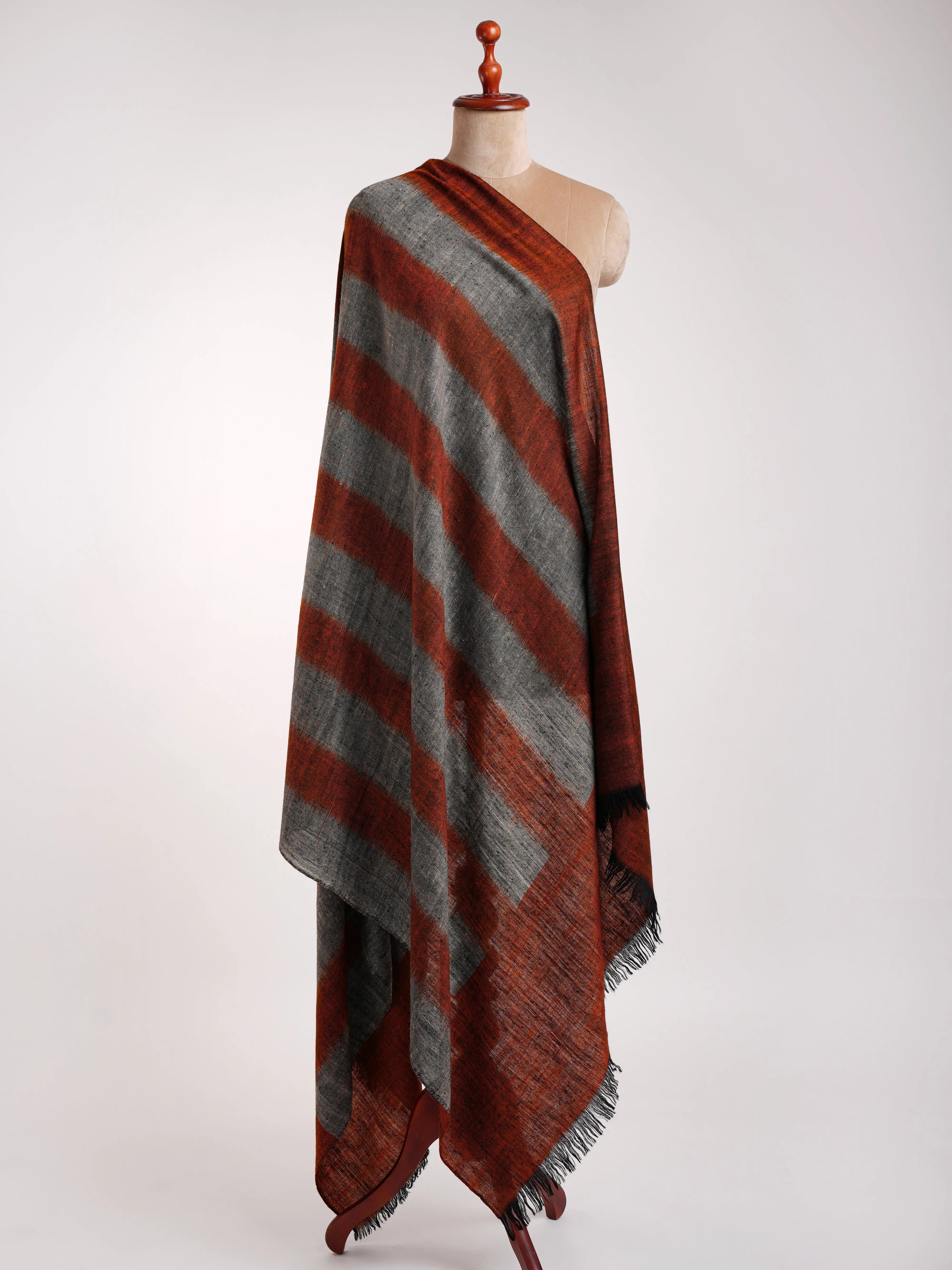 Clay Contemporary Artistic Pashmina Shawl Shahkaar