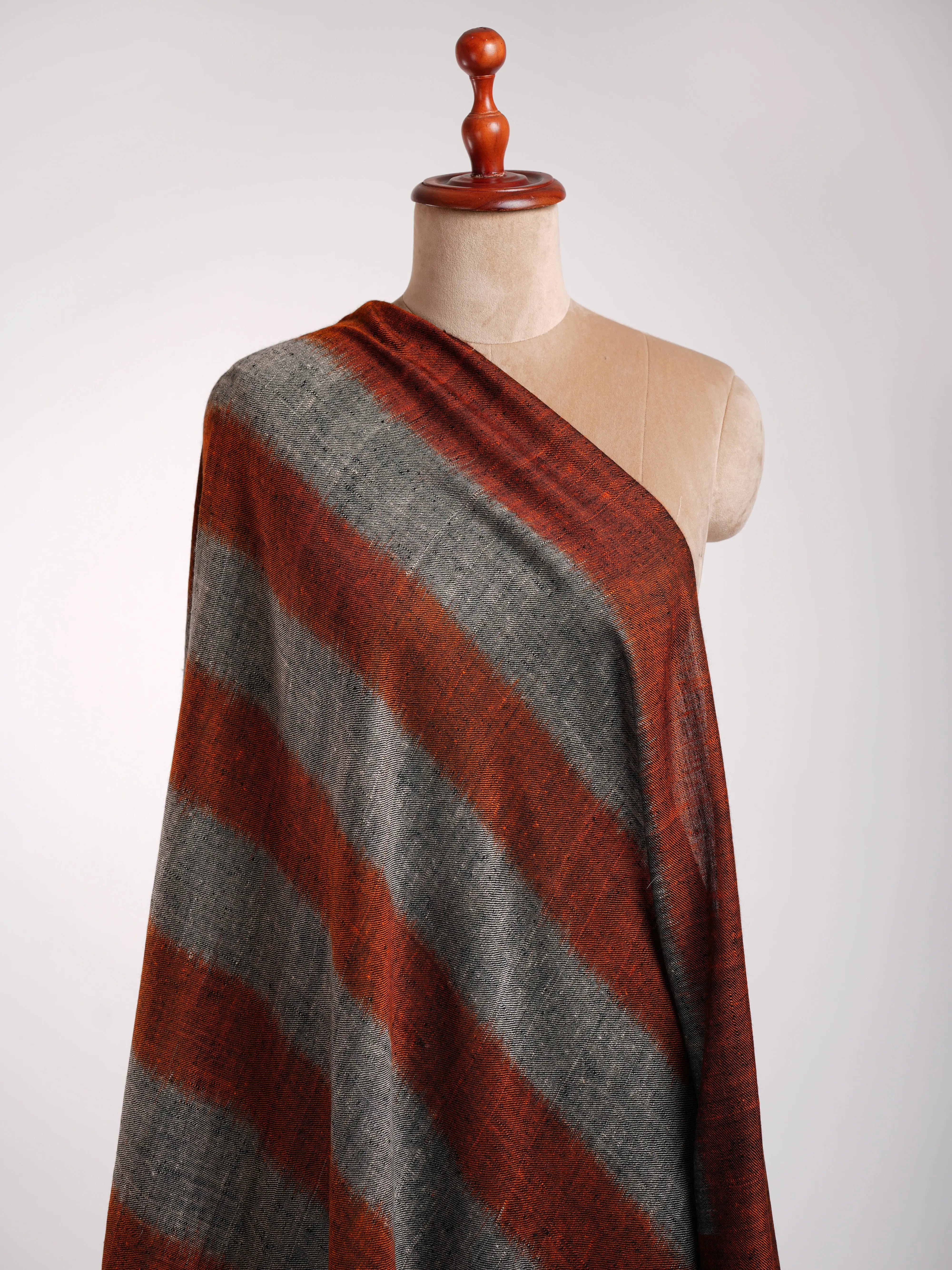 Clay Contemporary Artistic Pashmina Shawl Shahkaar