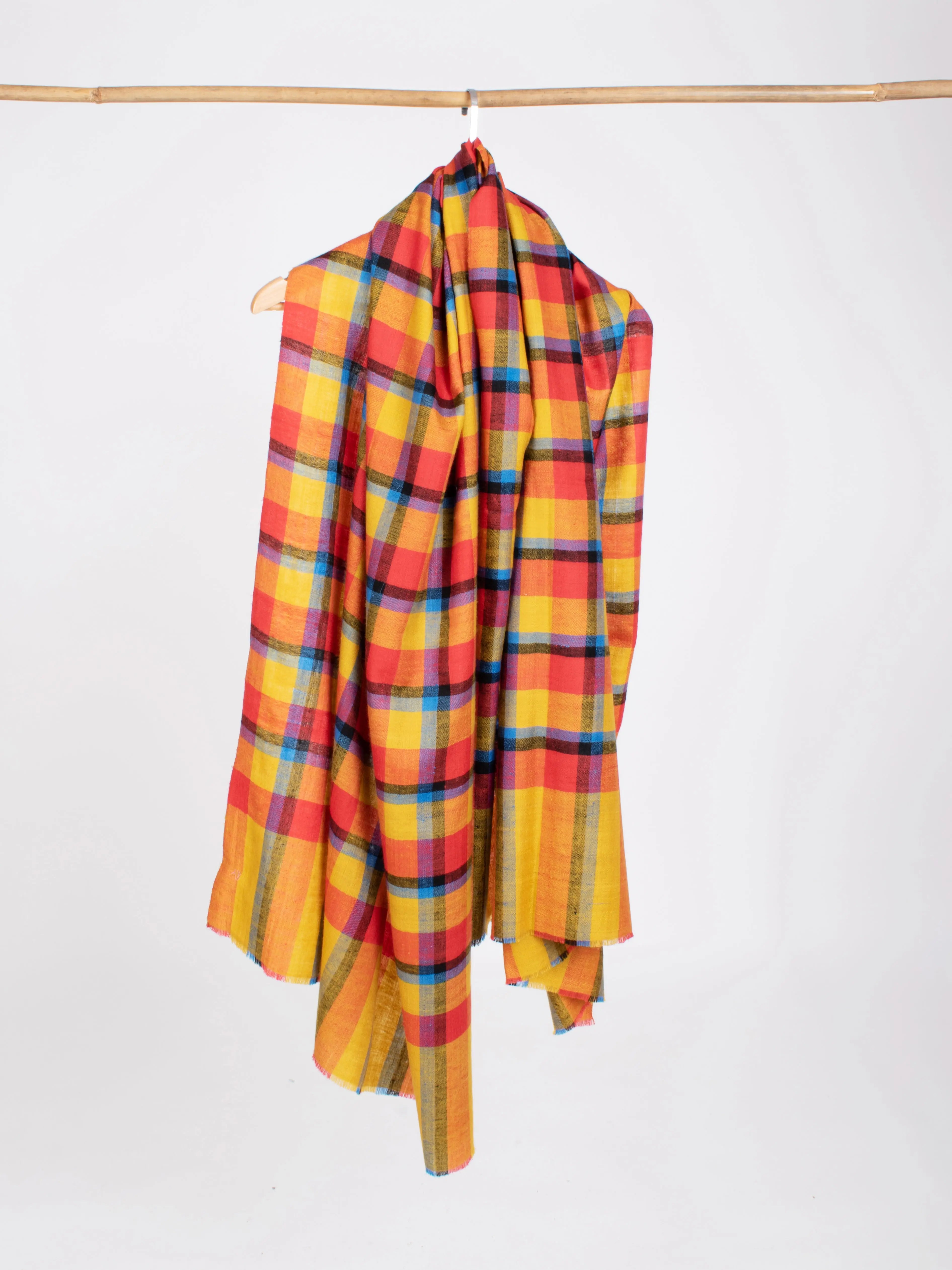 Contemporary Boho Indian Pashmina Shawl Shahkaar