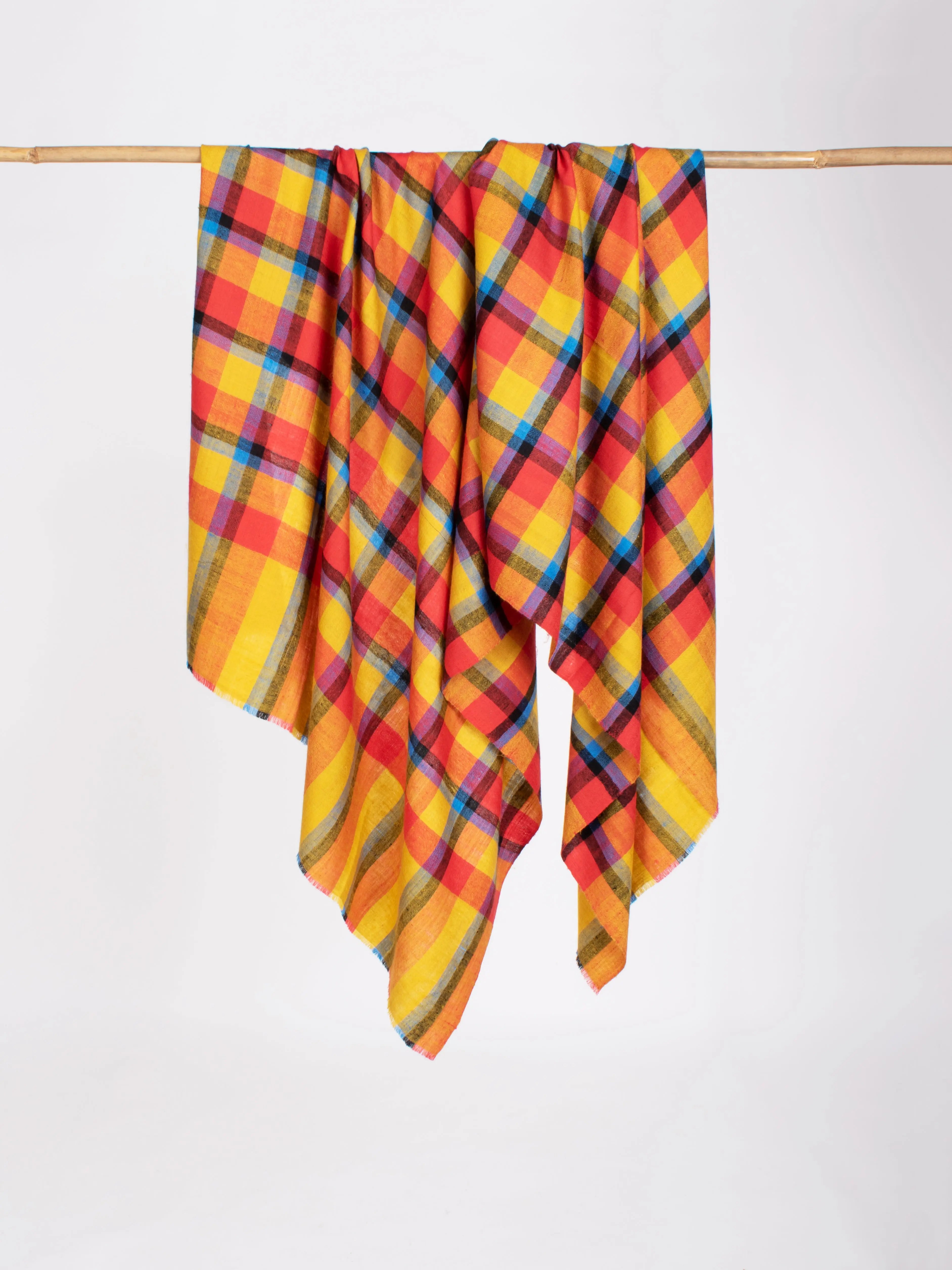 Contemporary Boho Indian Pashmina Shawl Shahkaar