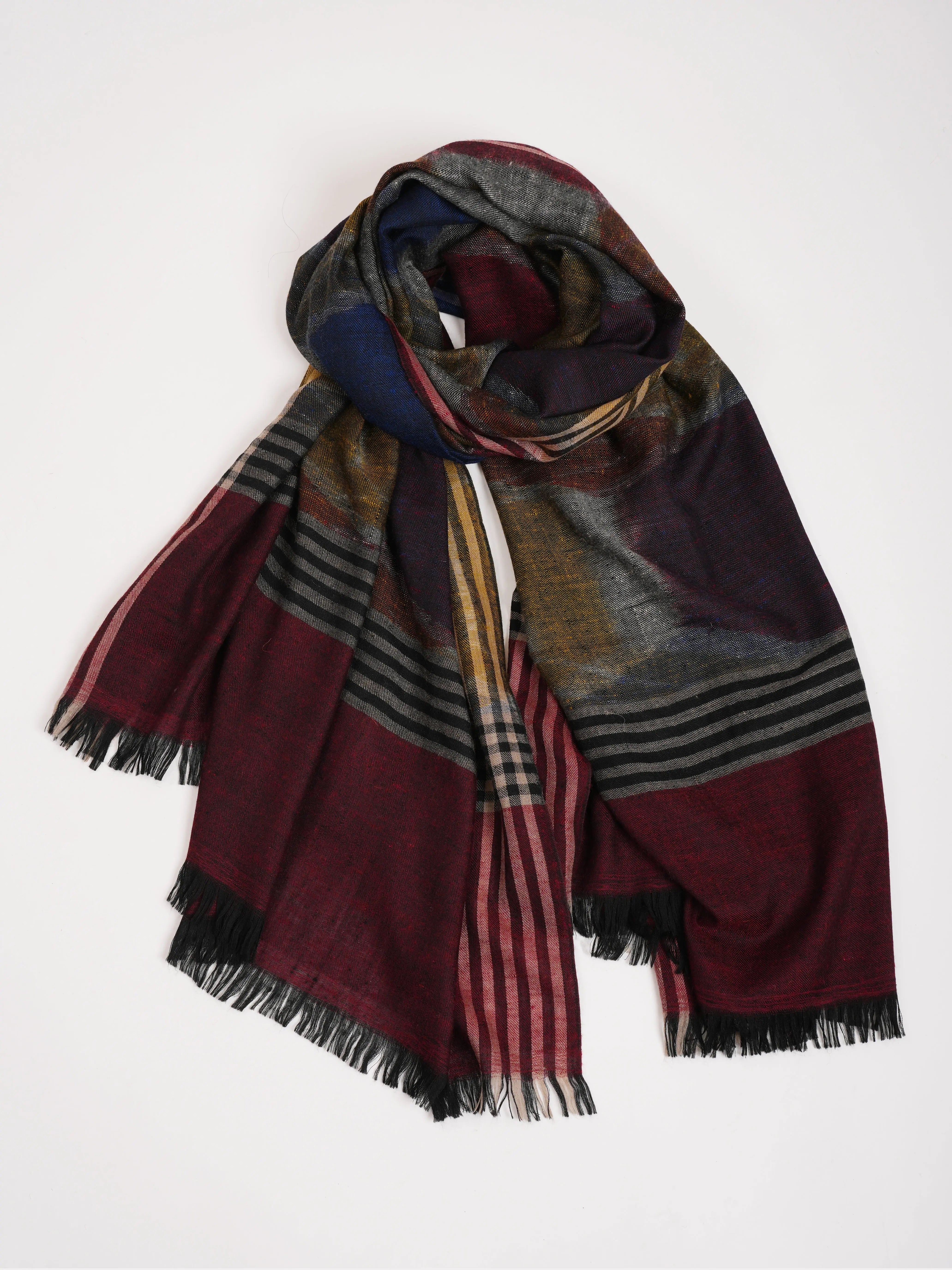 Contemporary Featherlight Handwoven Pashmina Shawl Shahkaar