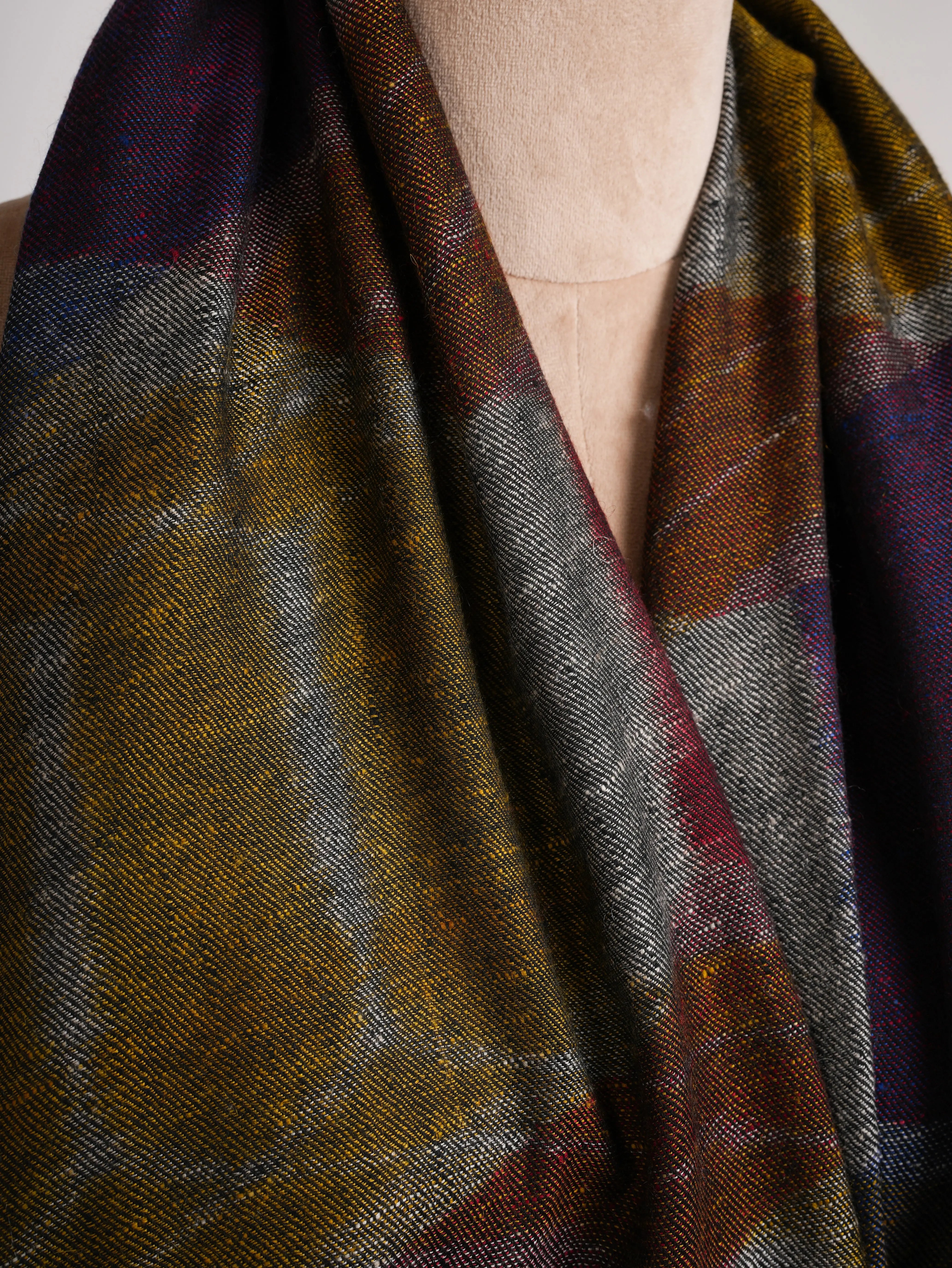 Contemporary Featherlight Handwoven Pashmina Shawl Shahkaar
