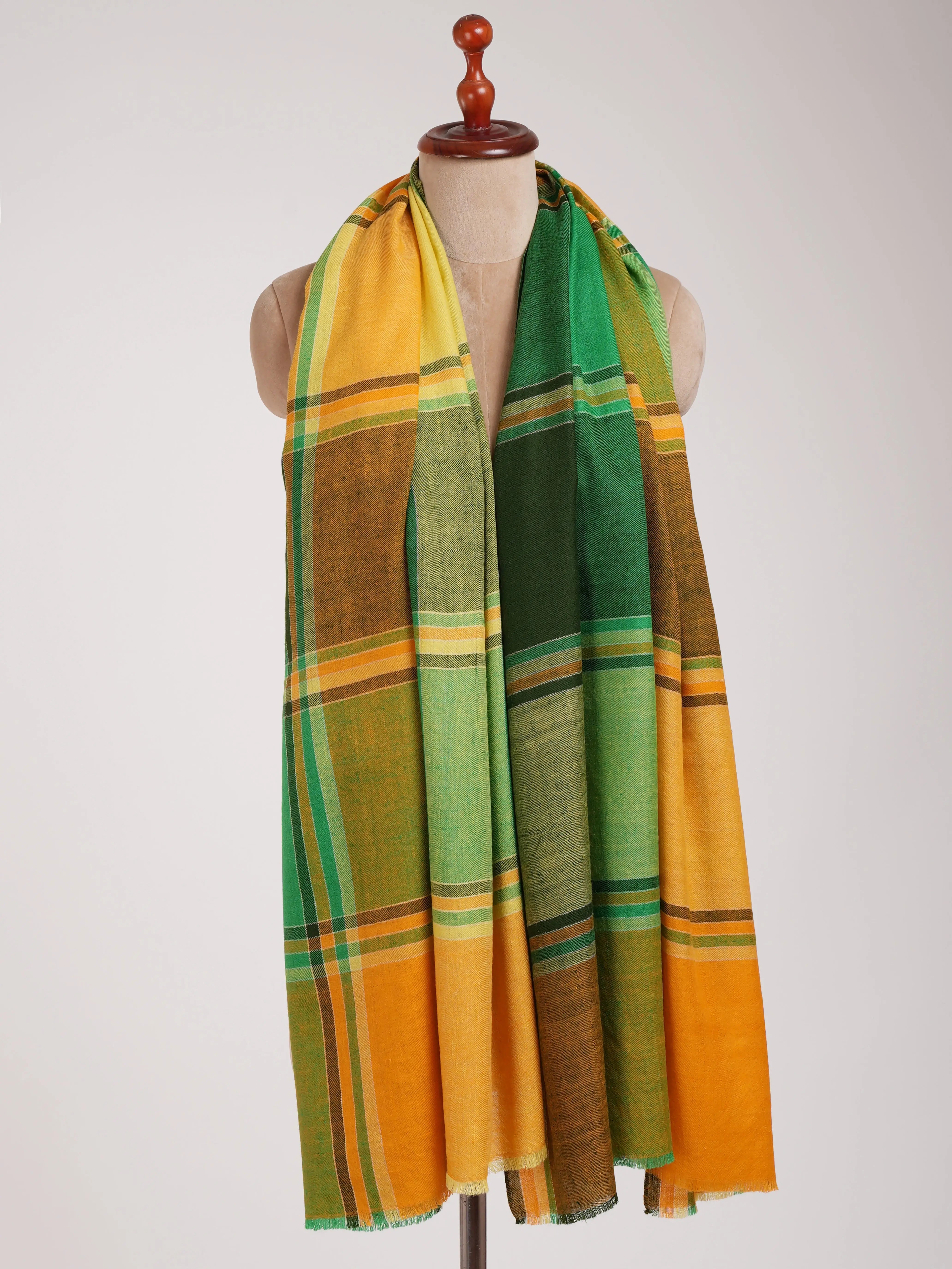 Contemporary Handwoven Original Pashmina Shawl Shahkaar