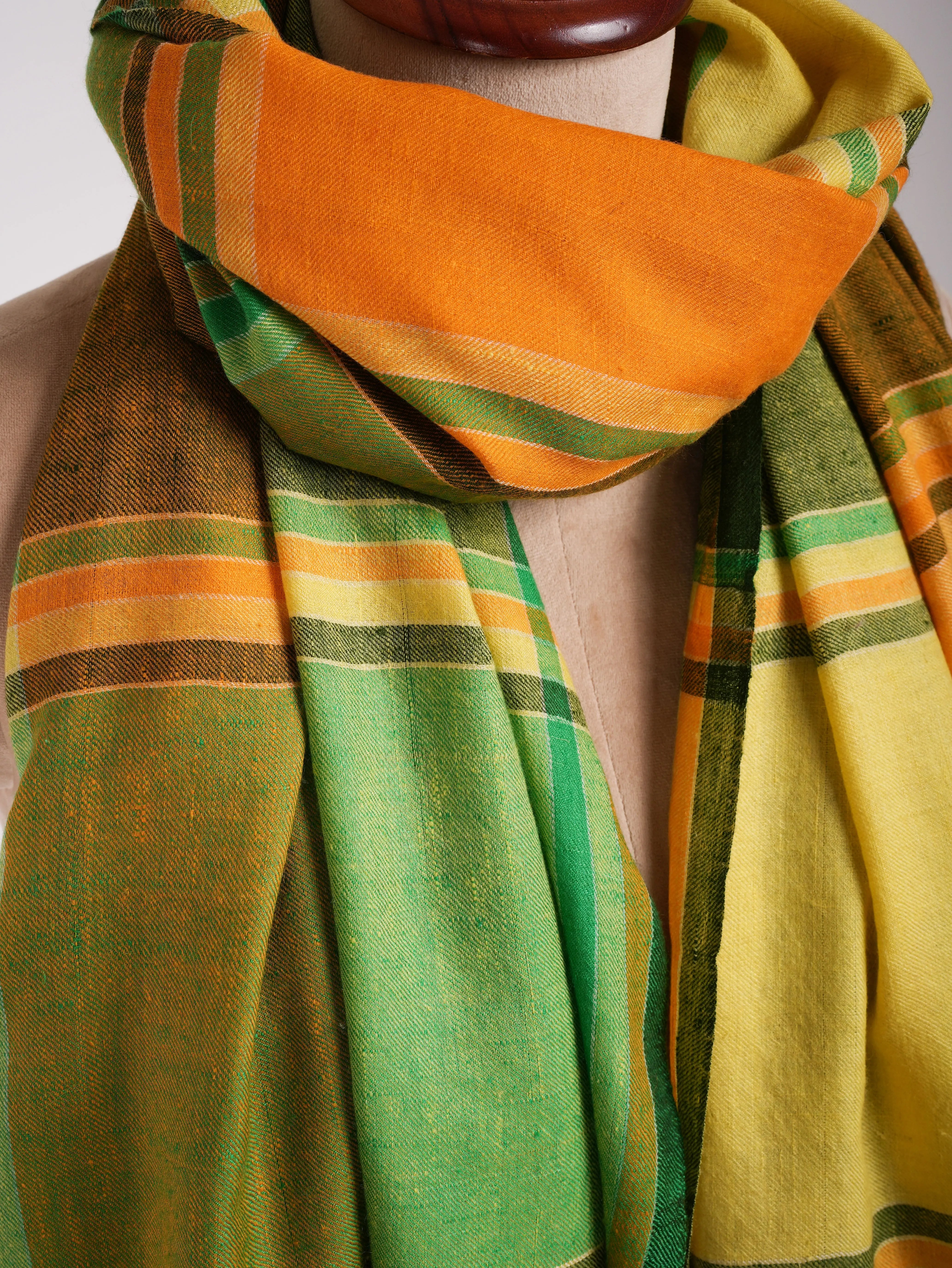 Contemporary Handwoven Original Pashmina Shawl Shahkaar
