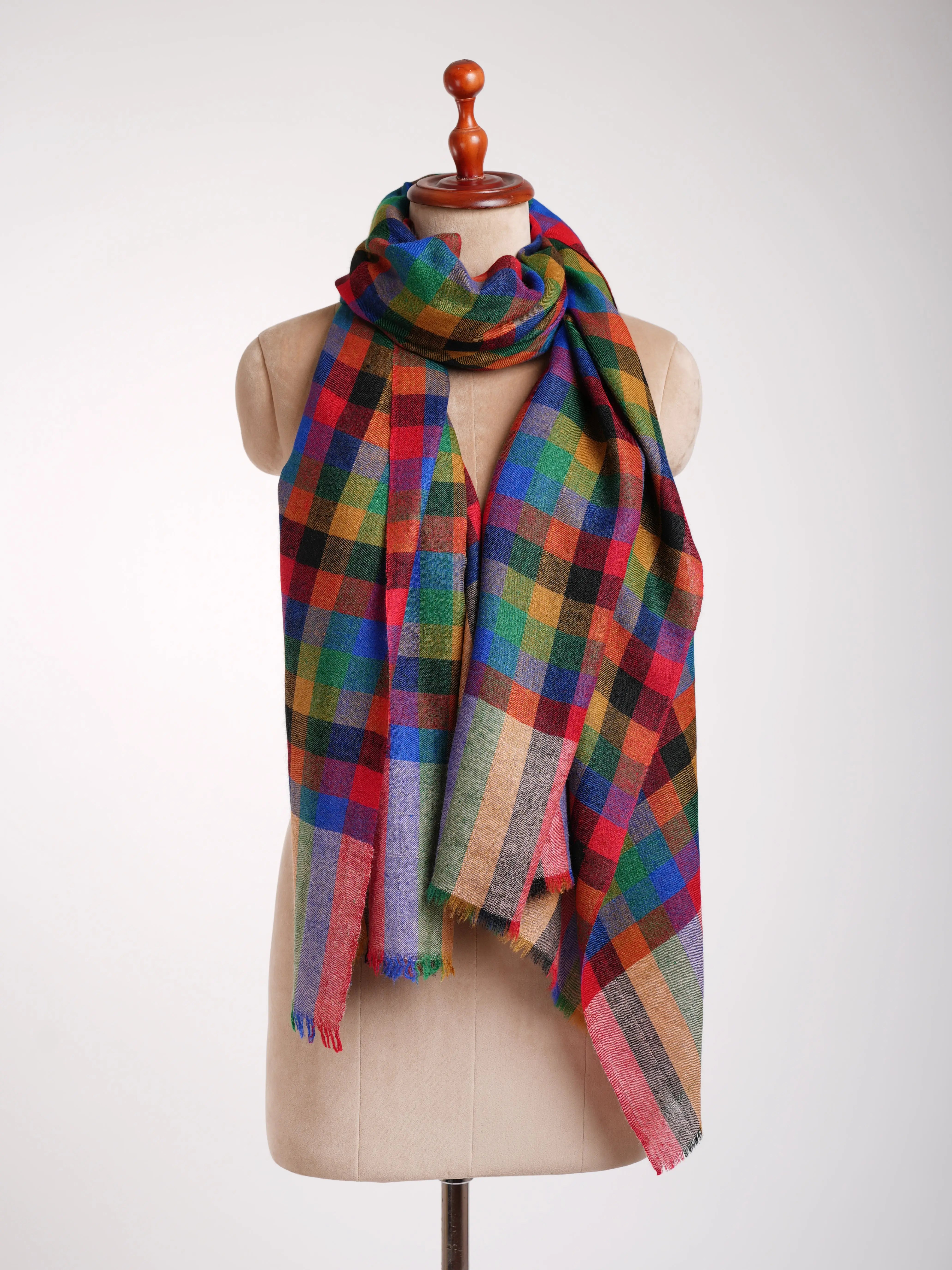 Contemporary Multicolor Pashmina Shawl Shahkaar