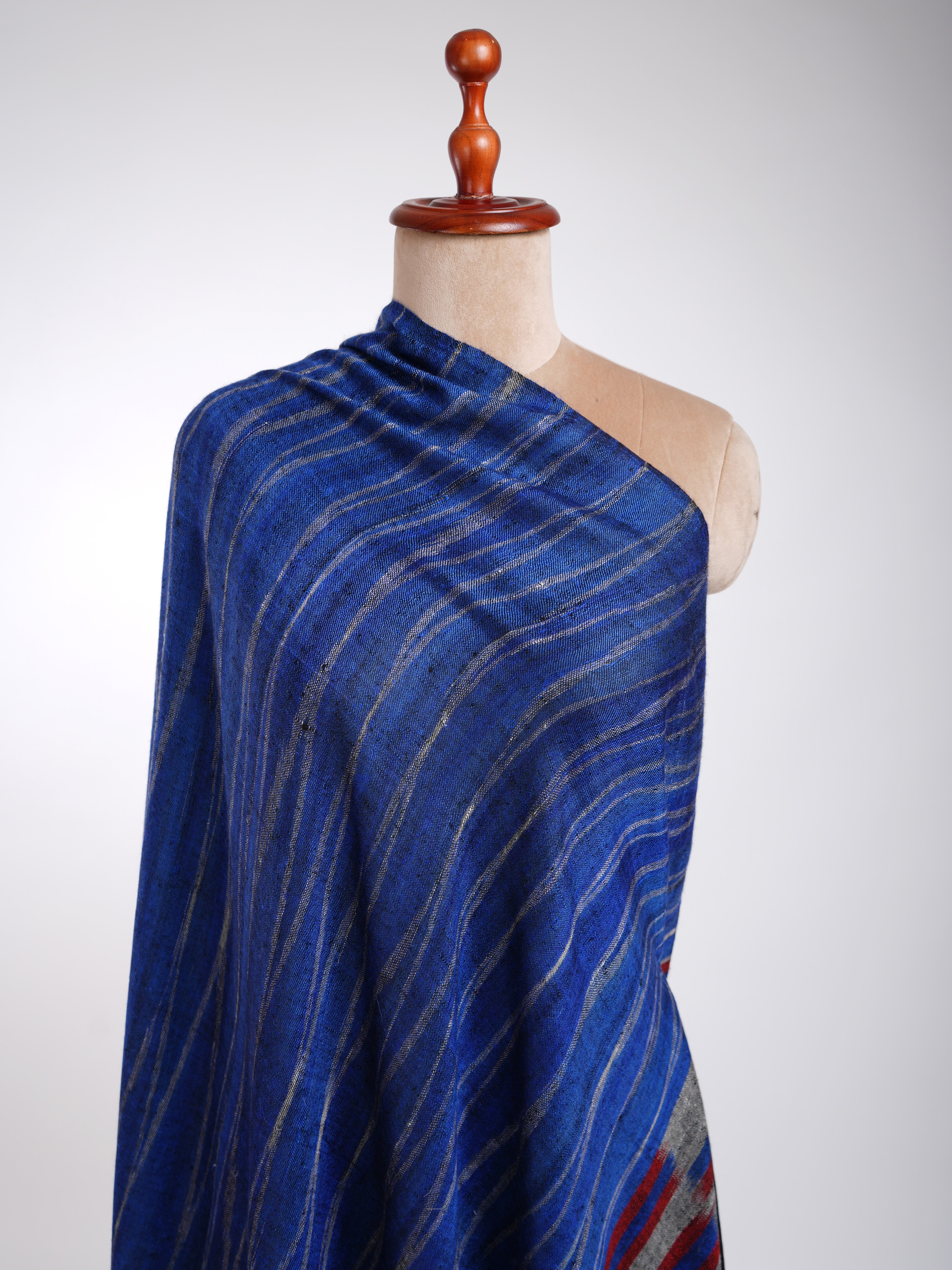 Châle Pashmina Contemporain Bleu