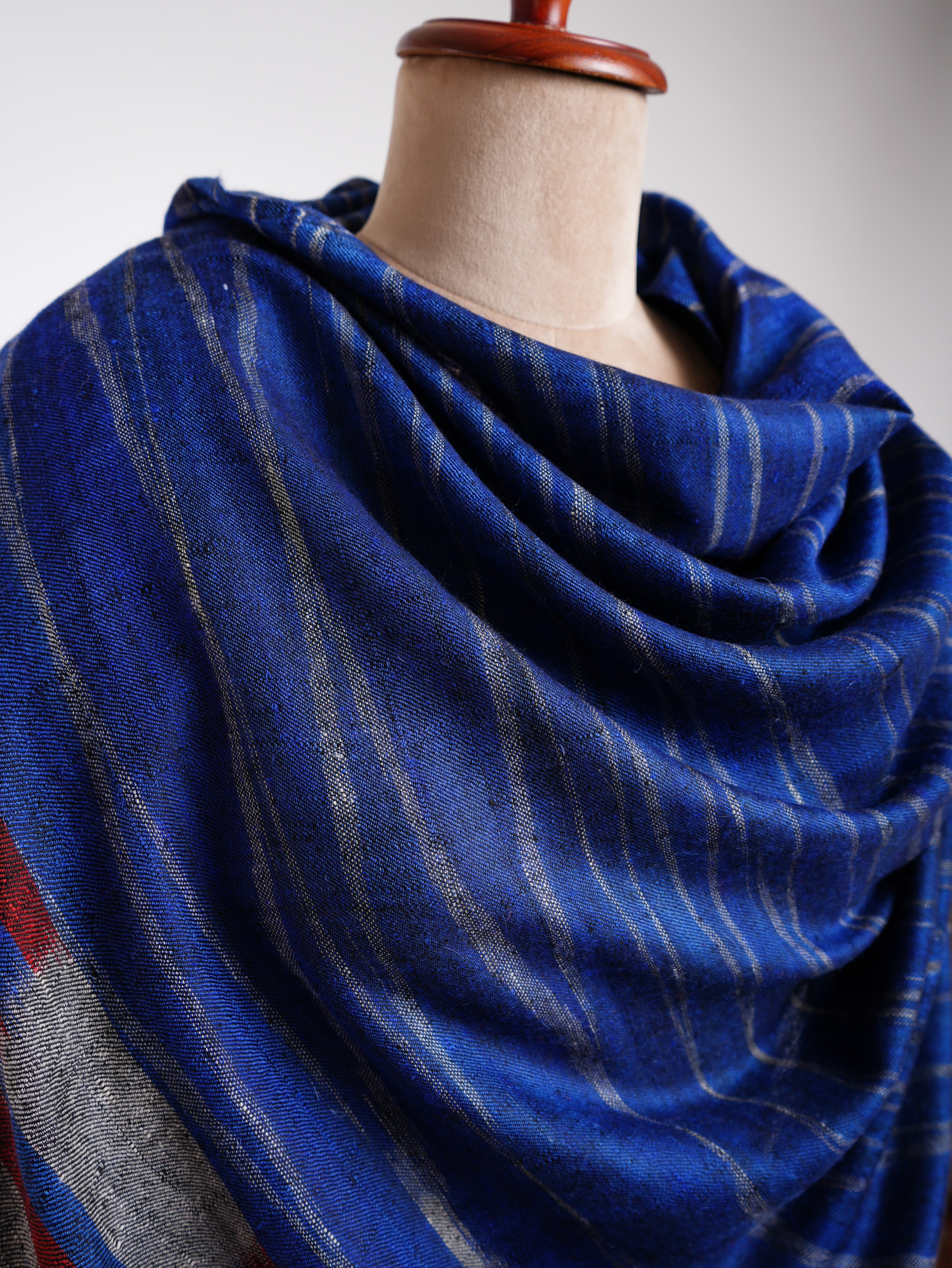 Châle Pashmina Contemporain Bleu