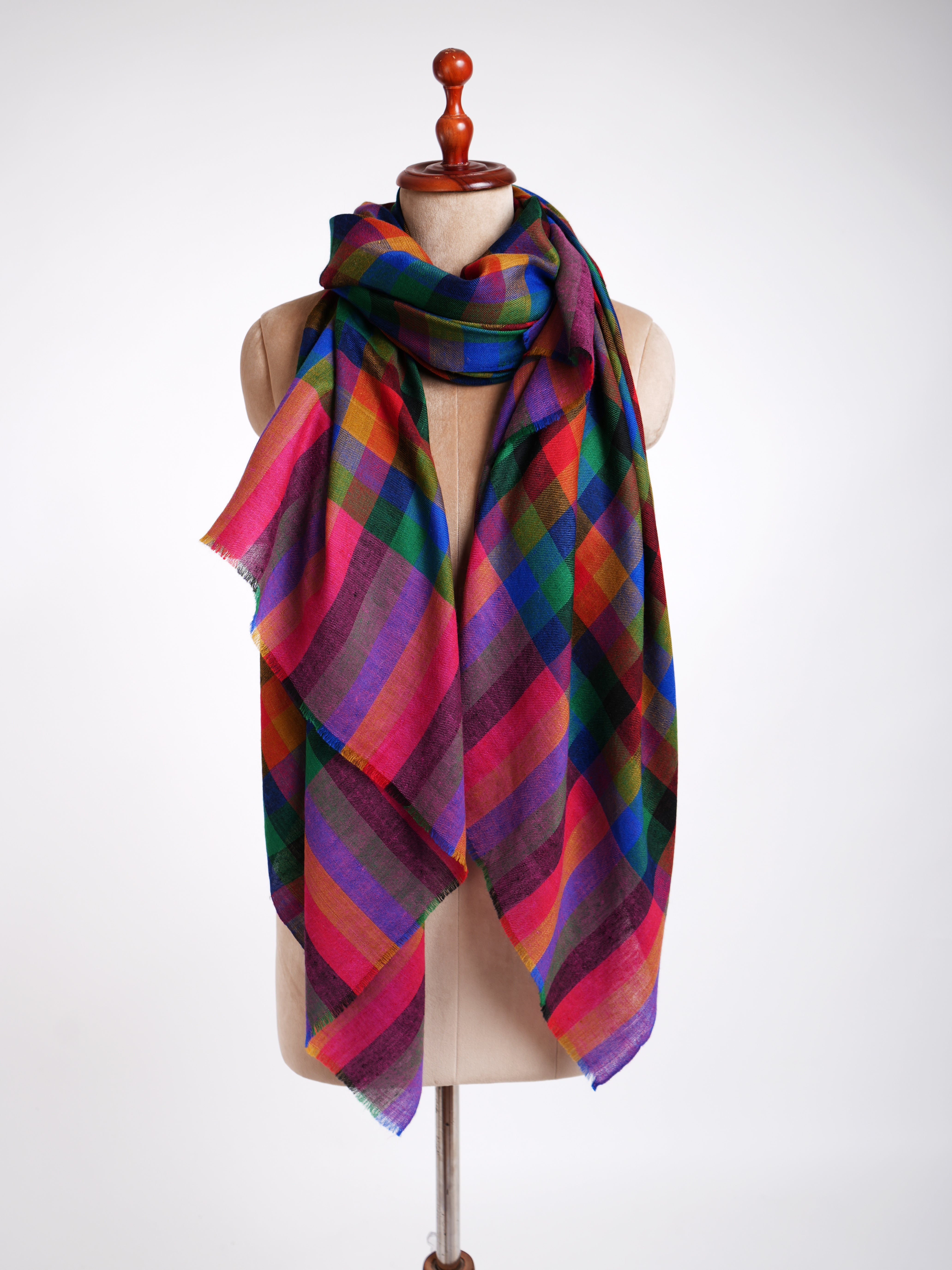 Châle Pashmina multicolore contemporain