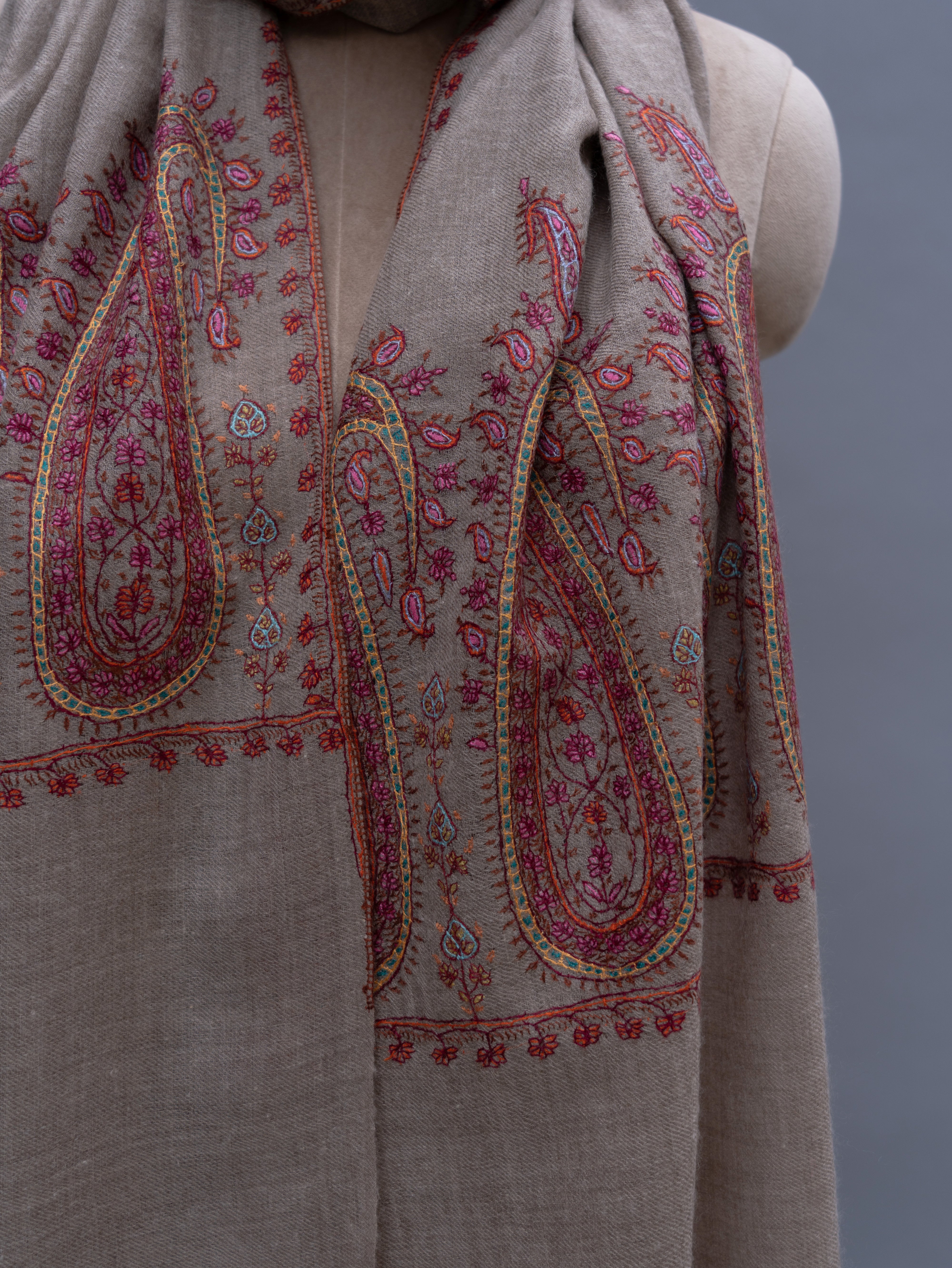 Big Evergreen Paisley Cashmere Wrap Shahkaar