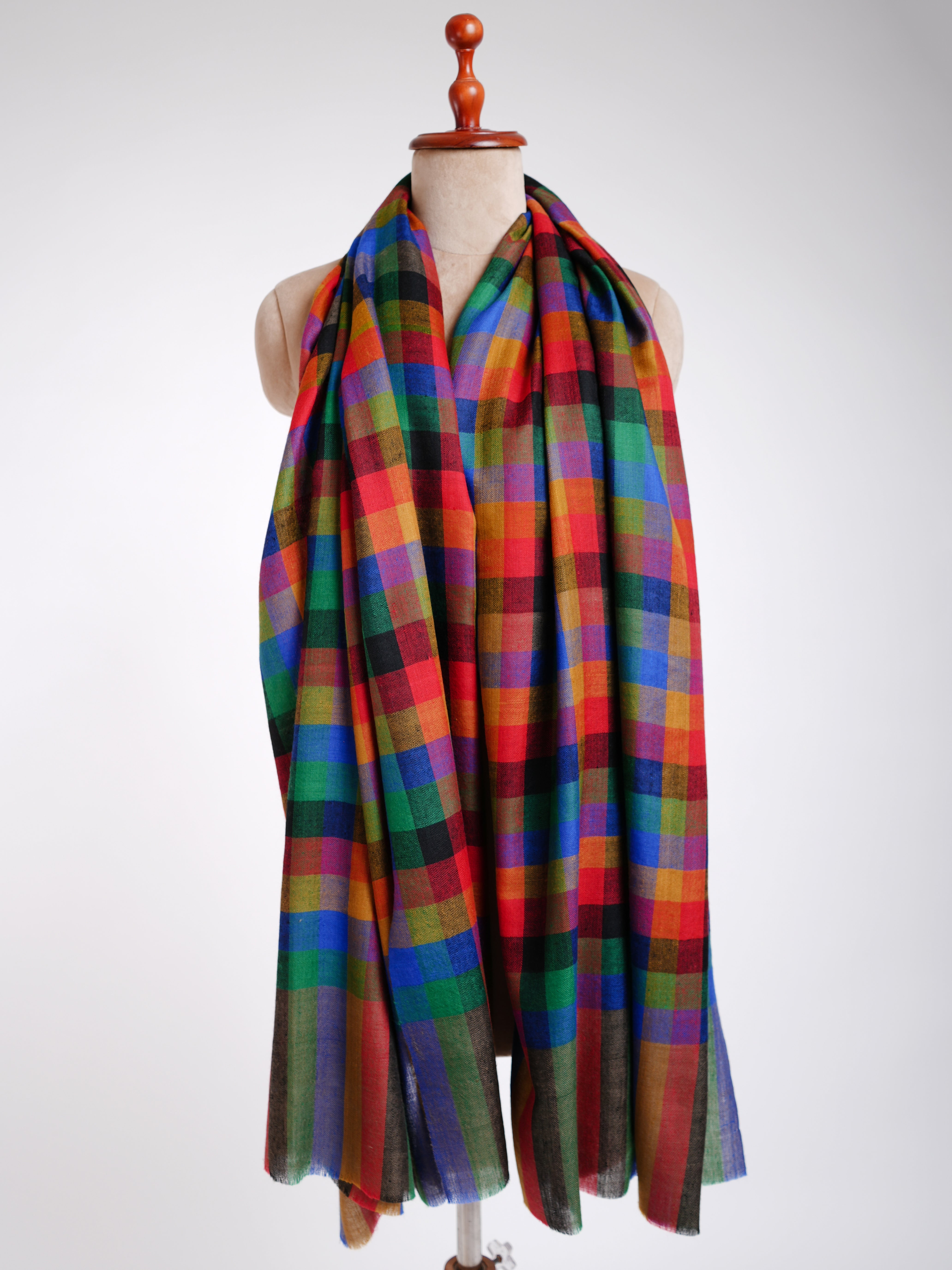 Châle Pashmina multicolore contemporain
