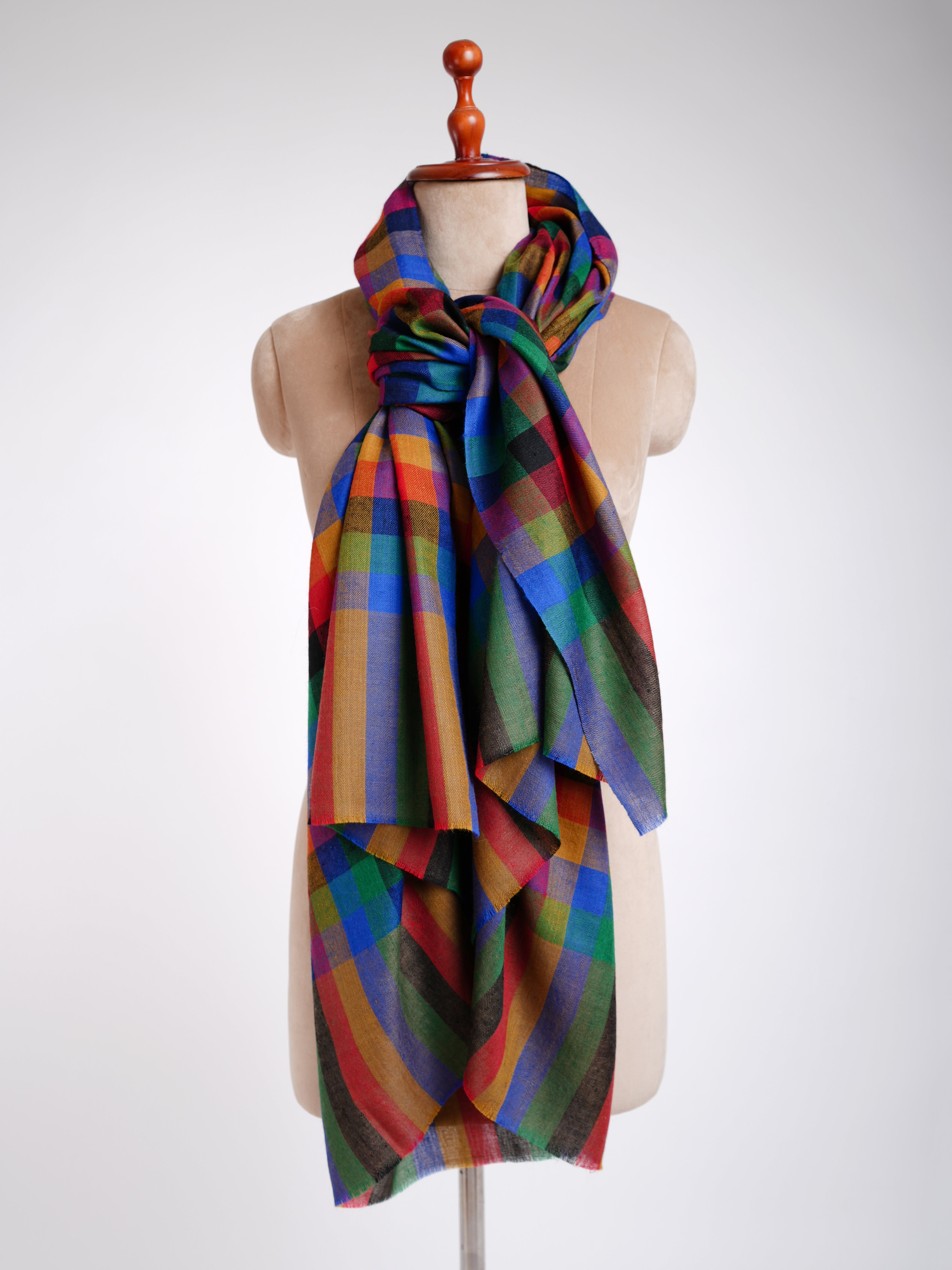 Châle Pashmina multicolore contemporain