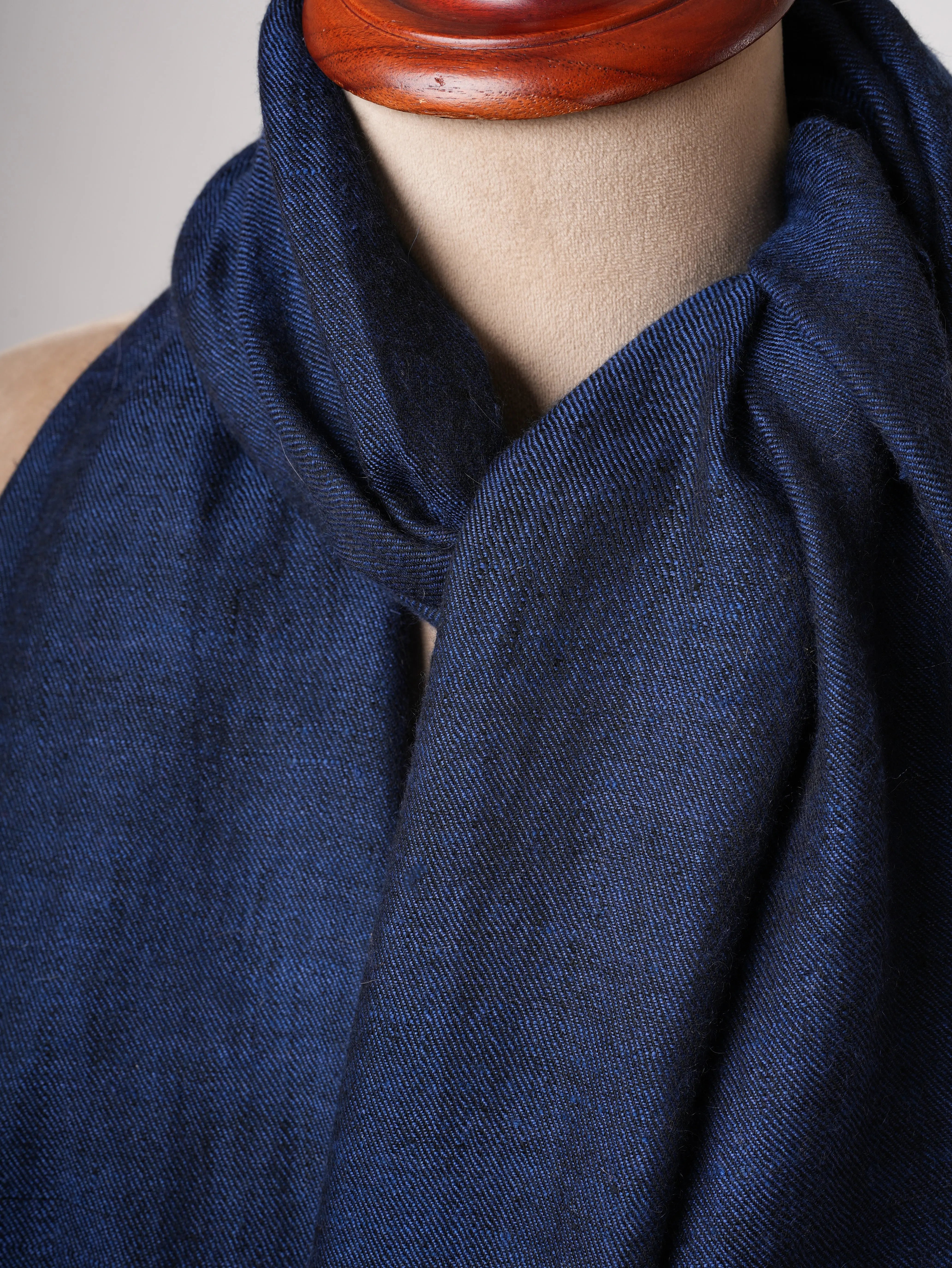 Dark Blue Featherlight Cashmere Scarf – Soft & Luxurious Shahkaar
